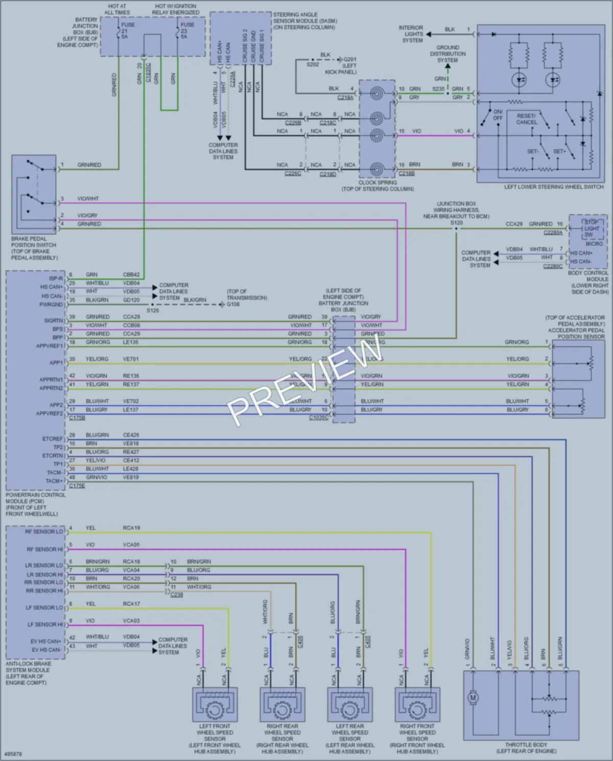 2016 Ford CMaxHybrid Cruise Control wiring diagram preview