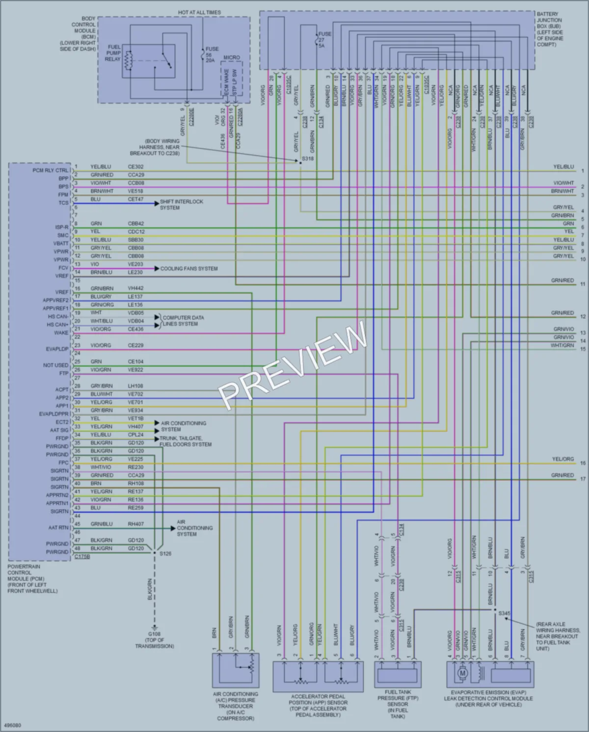 2016 Ford CMaxHybrid Engine Performance wiring diagram preview