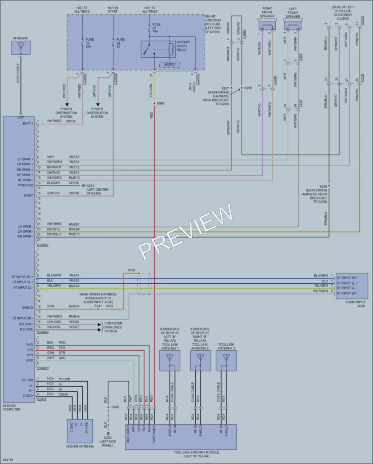 2016 Ford E350Econoline Navigation wiring diagram preview