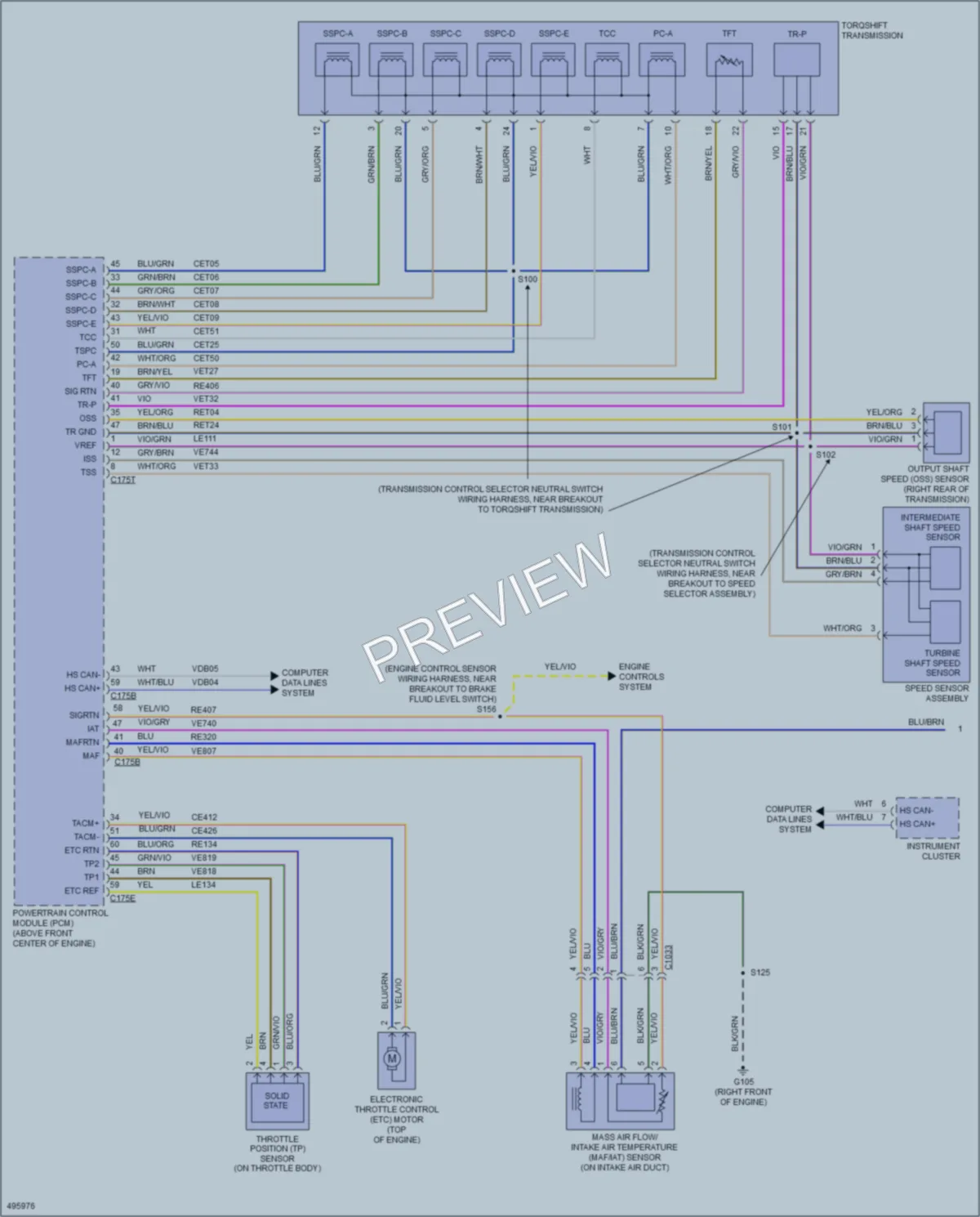 2016 Ford E350Econoline Transmission wiring diagram preview