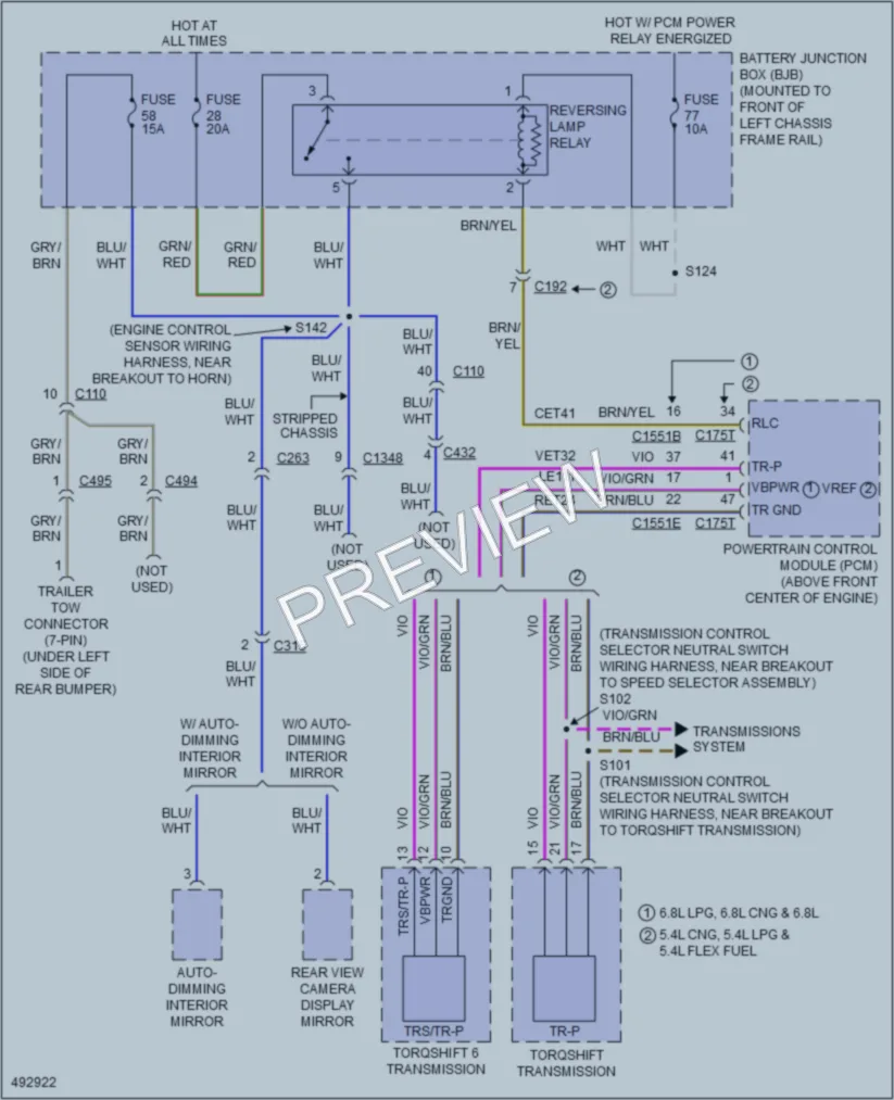 2016 Ford E450Econoline Exterior Lights wiring diagram preview