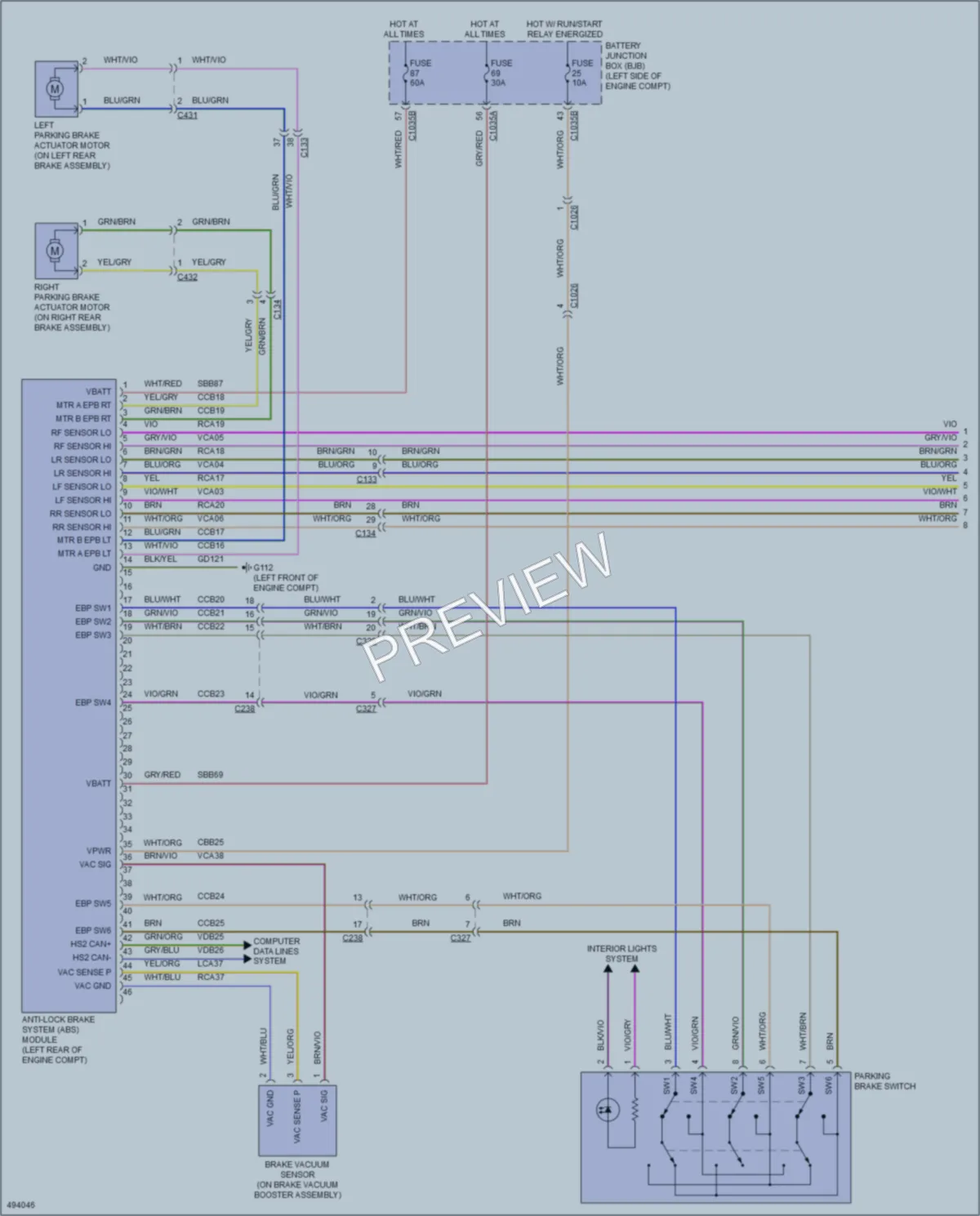 2016 Ford Edge Anti Lock Brakes wiring diagram preview