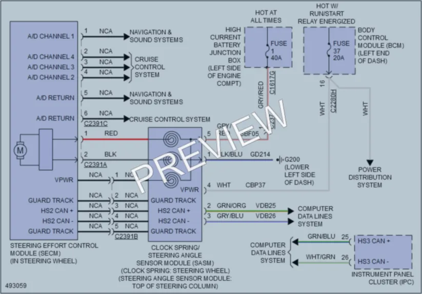2016 Ford Edge Electronic Power Steering wiring diagram preview