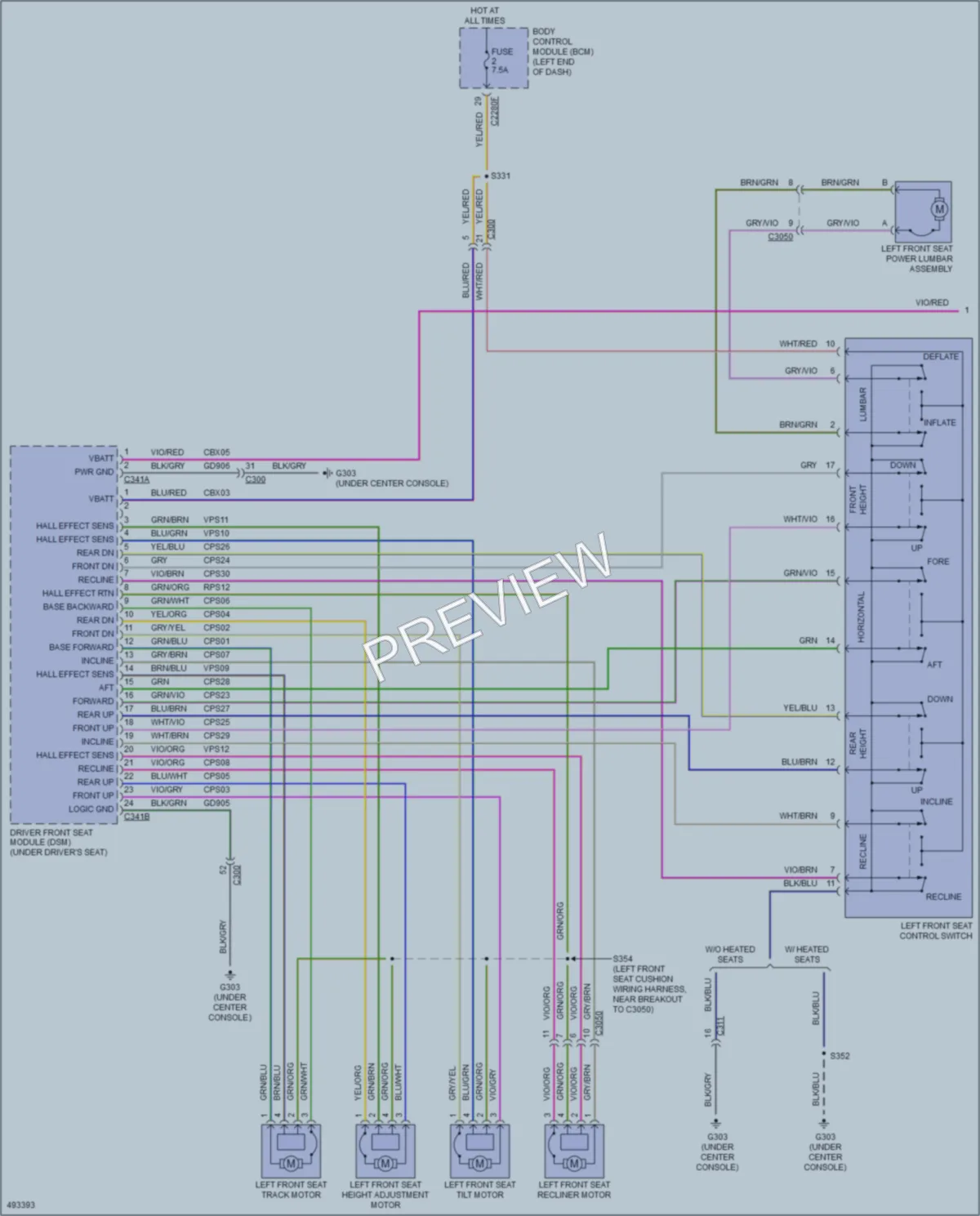 2016 Ford Edge Memory Systems wiring diagram preview