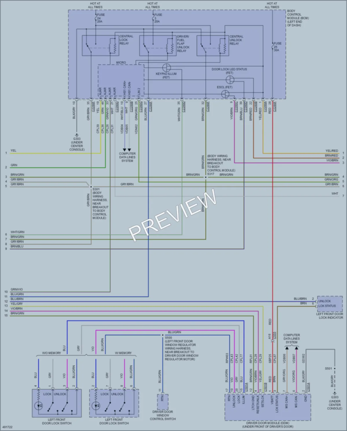 2016 Ford Edge Power Door Locks wiring diagram preview
