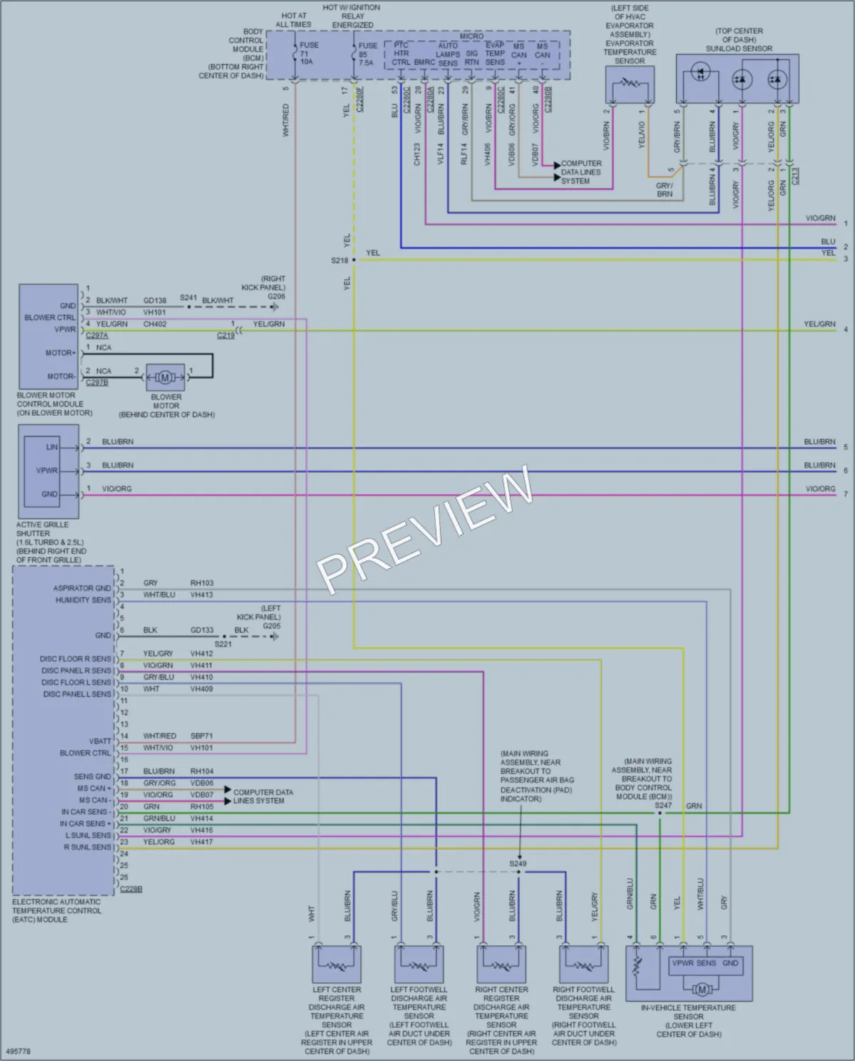 2016 Ford Escape Air Conditioning wiring diagram preview