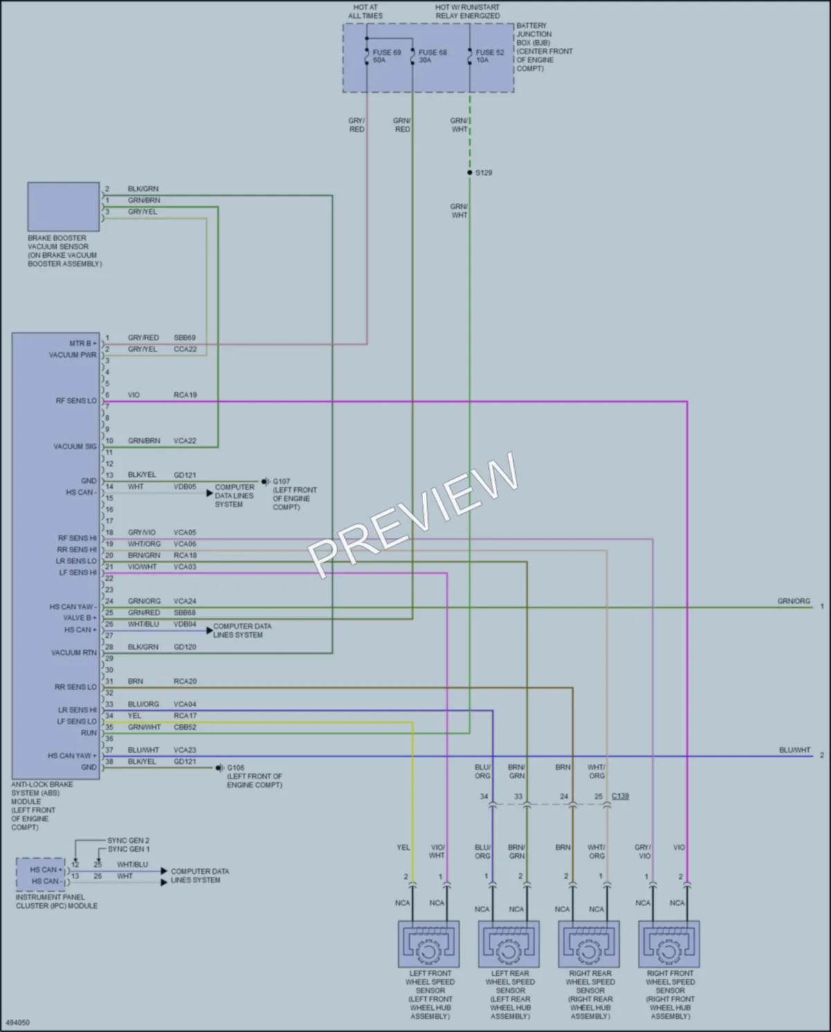 2016 Ford Expedition Anti Lock Brakes wiring diagram preview