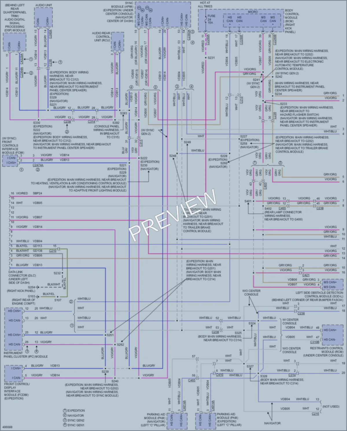 2016 Ford Expedition Computer Data Lines wiring diagram preview