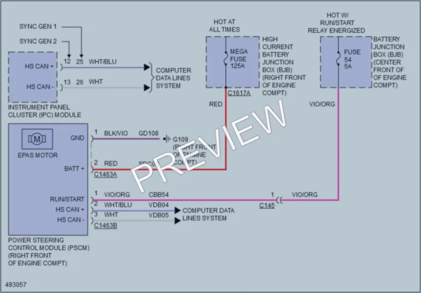 2016 Ford Expedition Electronic Power Steering wiring diagram preview