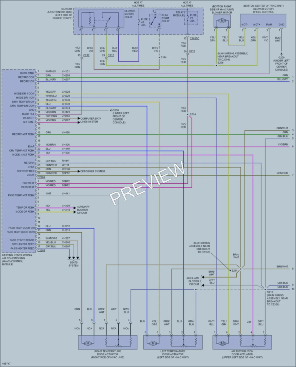 2016 Ford Explorer Air Conditioning wiring diagram preview
