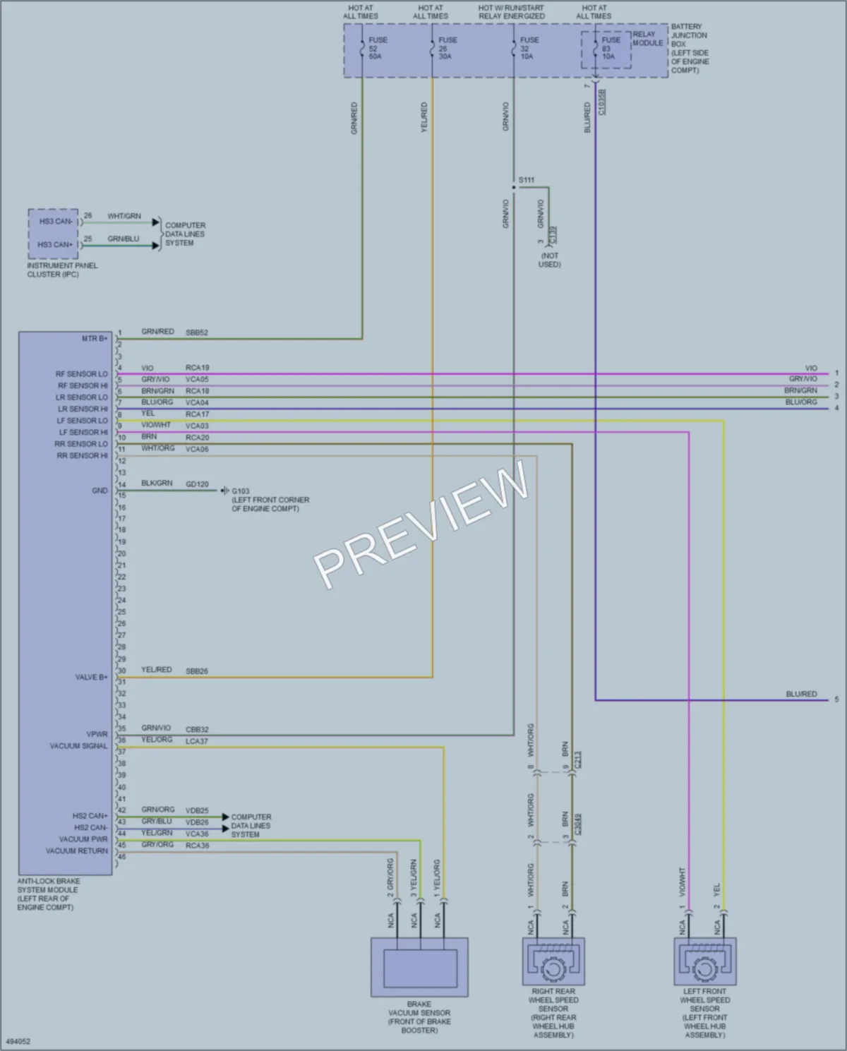 2016 Ford Explorer Anti Lock Brakes wiring diagram preview