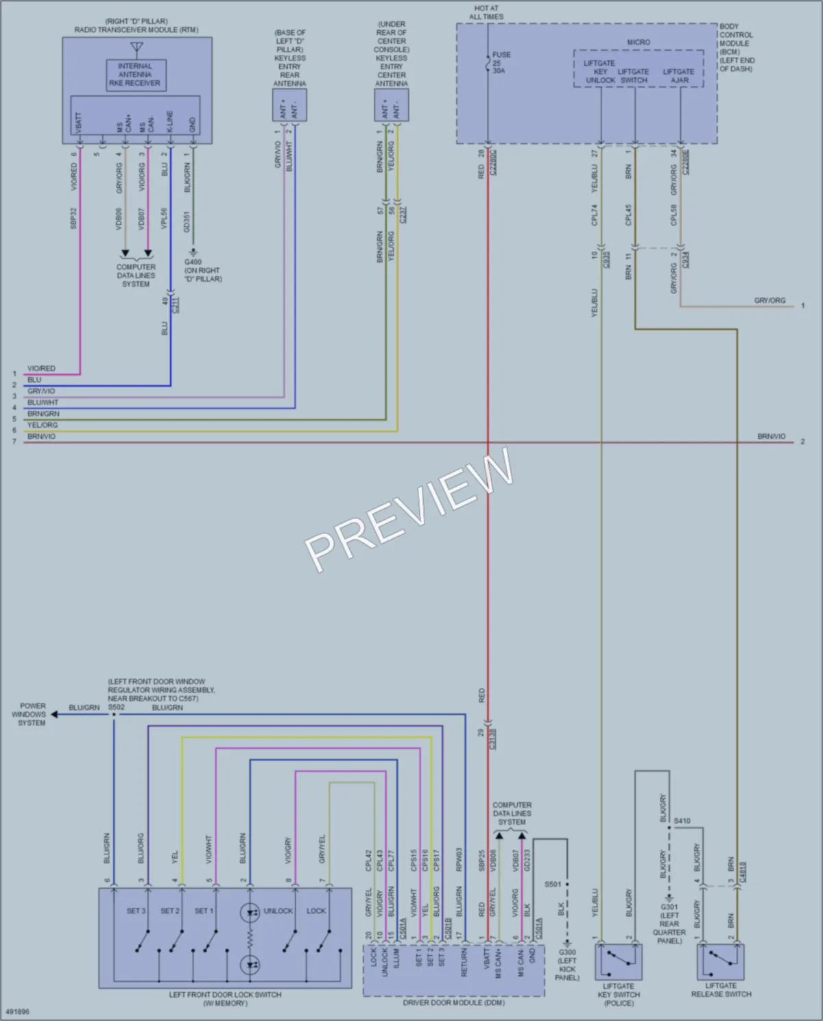 2016 Ford Explorer Anti Theft wiring diagram preview