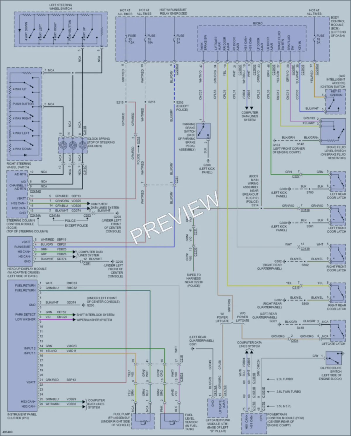 2016 Ford Explorer Instrument Cluster wiring diagram preview