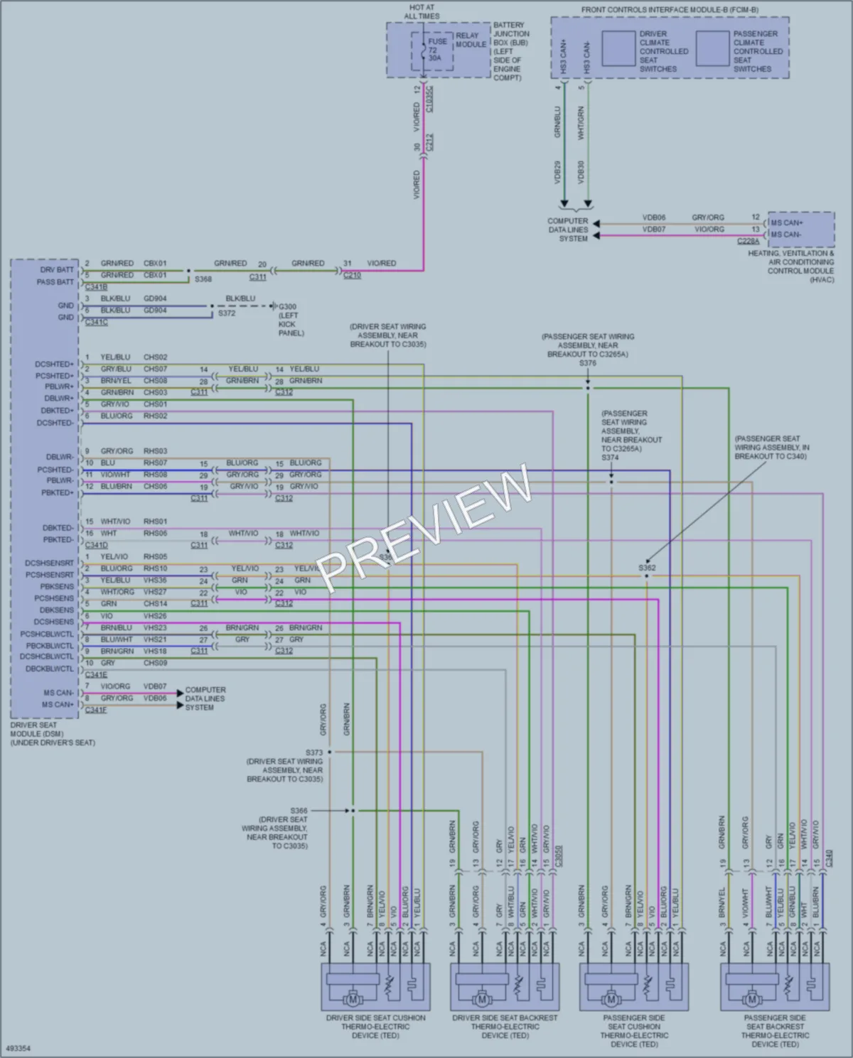 2016 Ford Explorer Power Seats wiring diagram preview