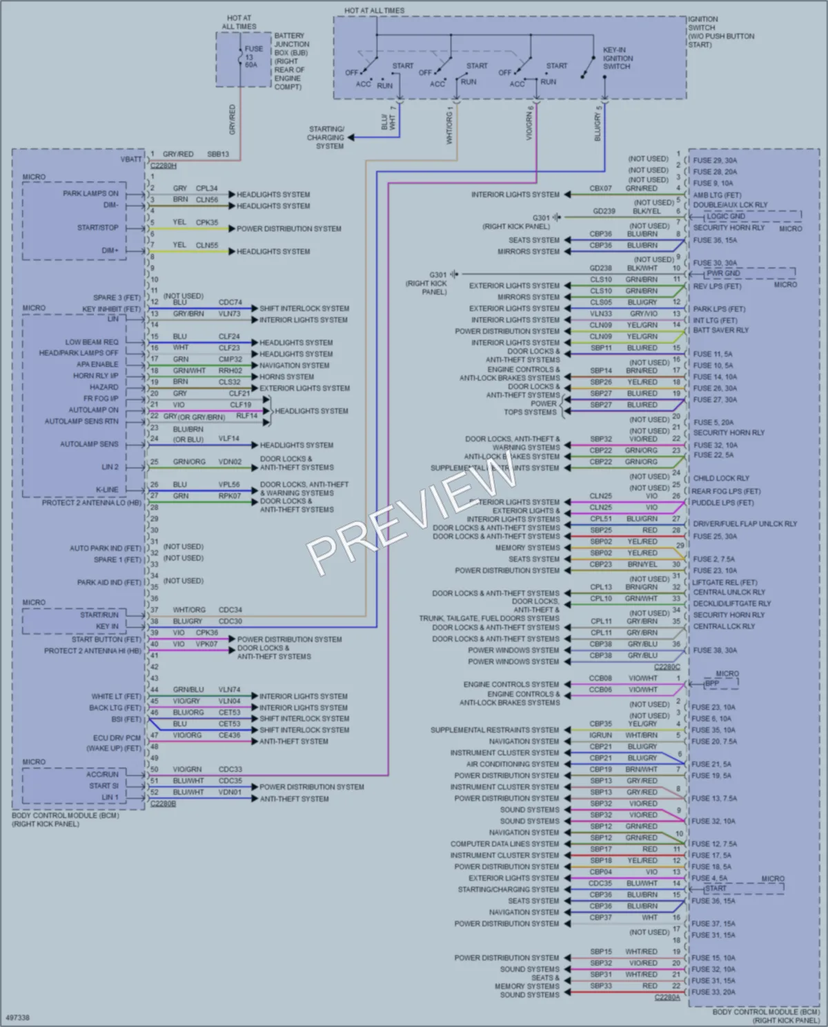 2016 Ford F150 Body Control Modules wiring diagram preview