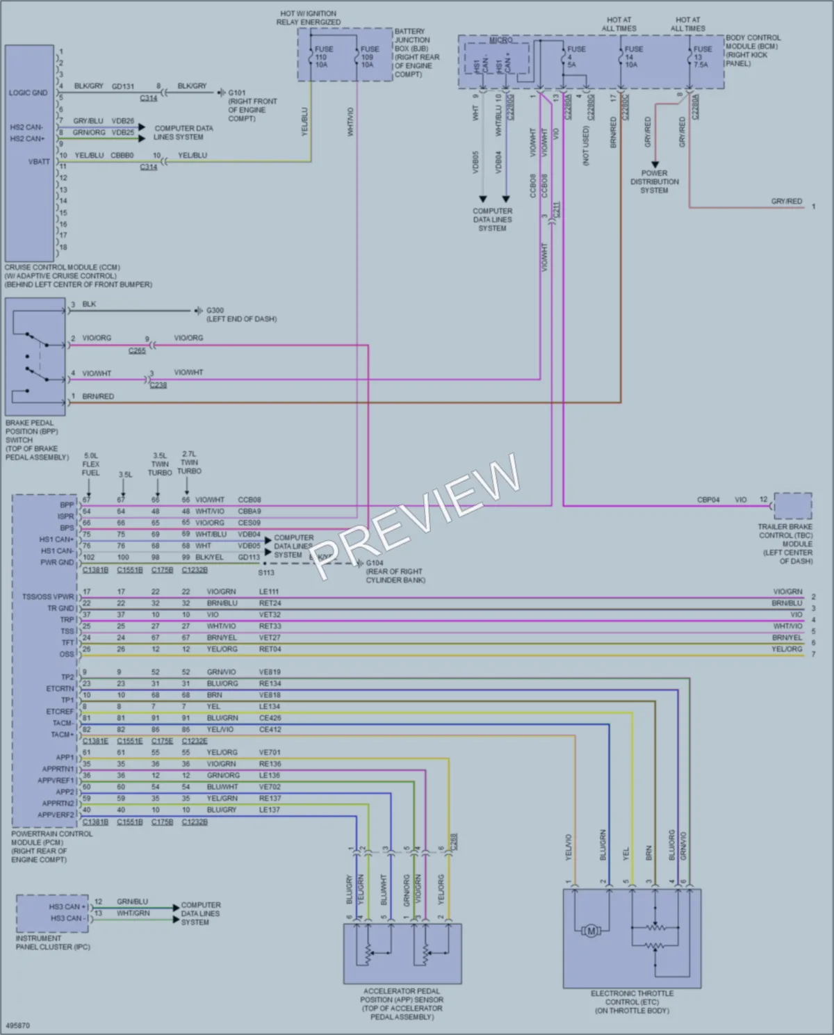 2016 Ford F150 Cruise Control wiring diagram preview