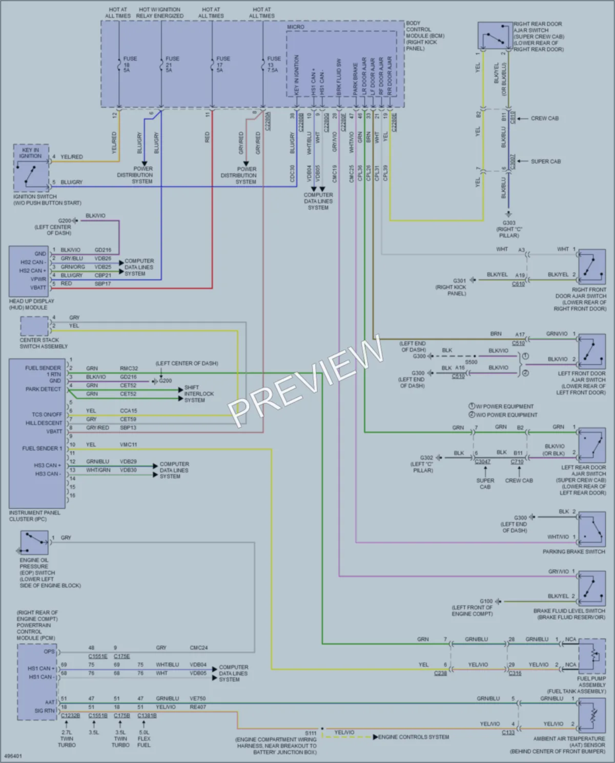 2016 Ford F150 Instrument Cluster wiring diagram preview
