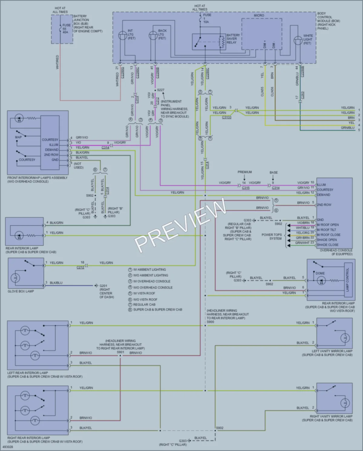 2016 Ford F150 Interior Lights wiring diagram preview