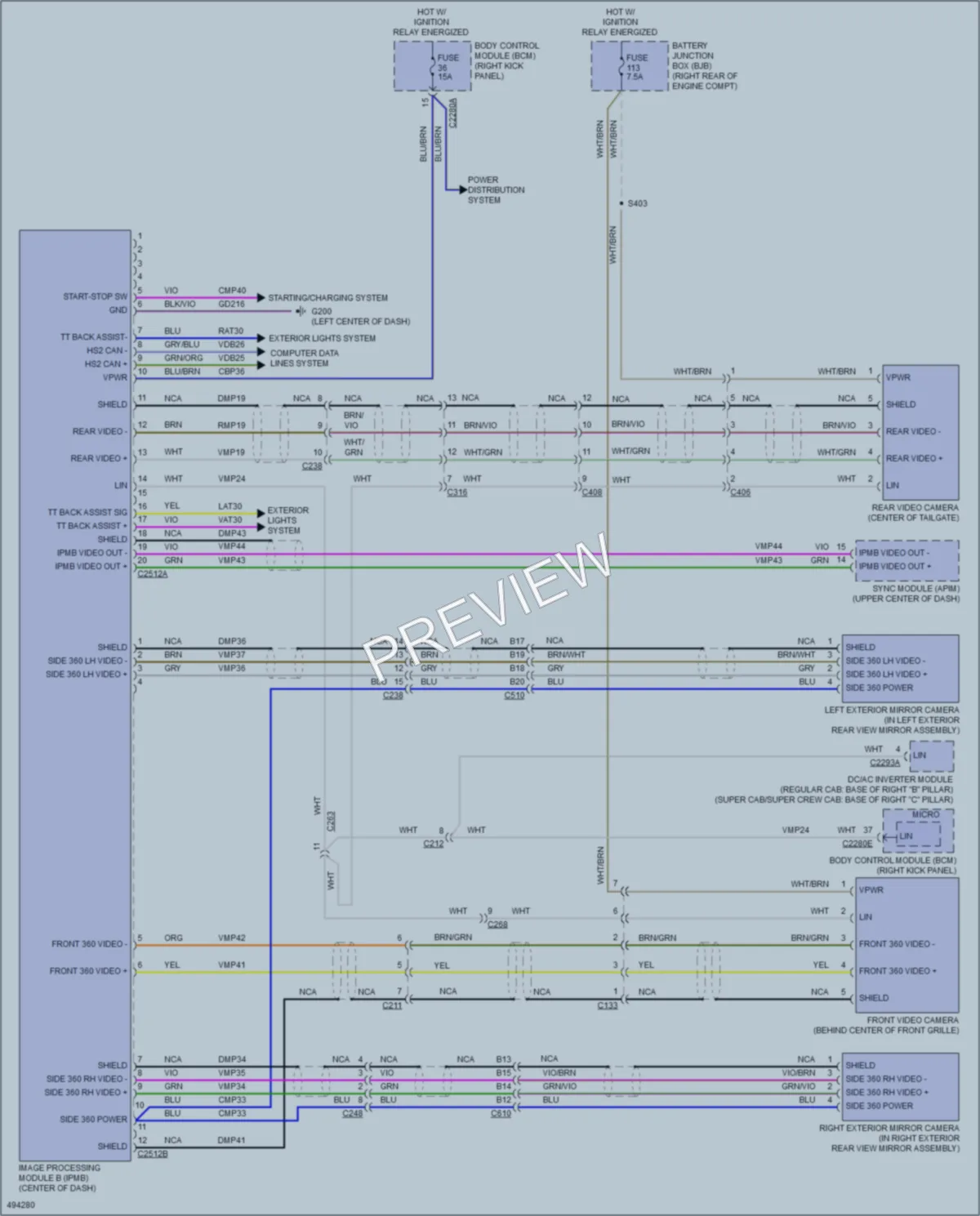 2016 Ford F150 Navigation wiring diagram preview