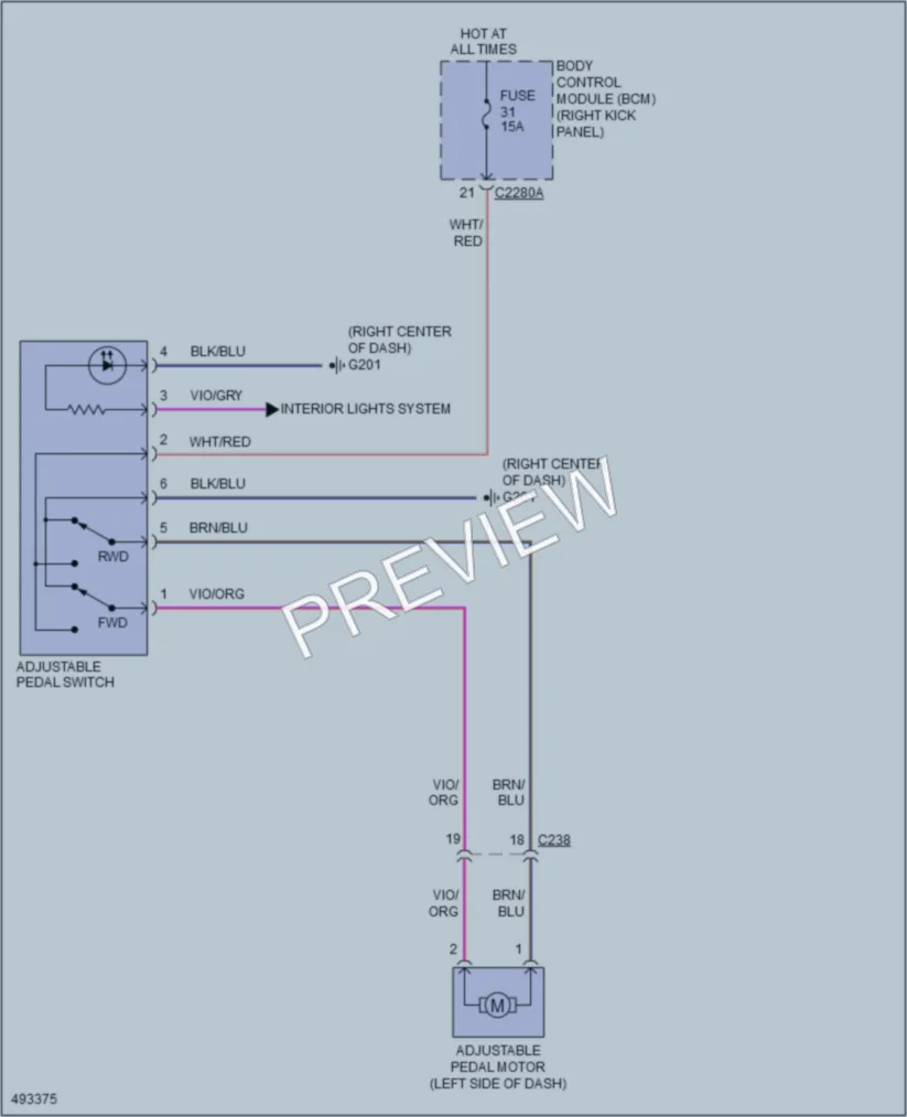 2016 Ford F150 Power Seats wiring diagram preview