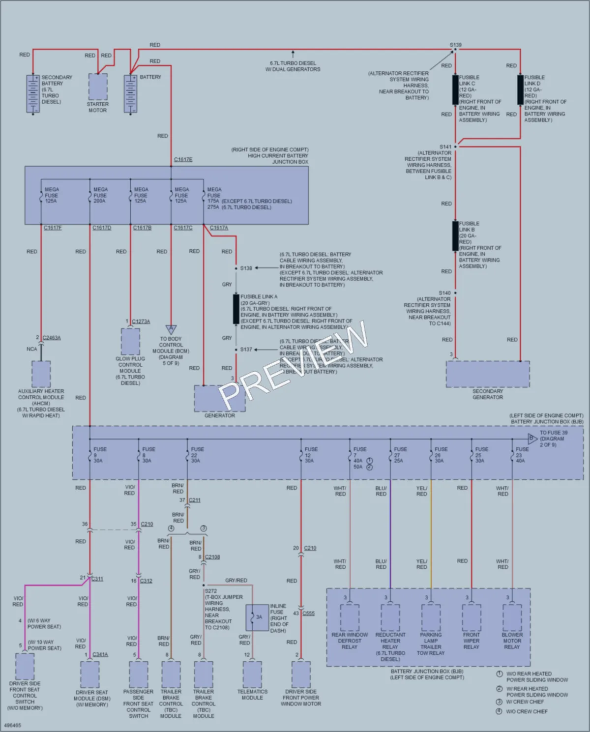 2016 Ford F350SuperDuty Power Distribution wiring diagram preview
