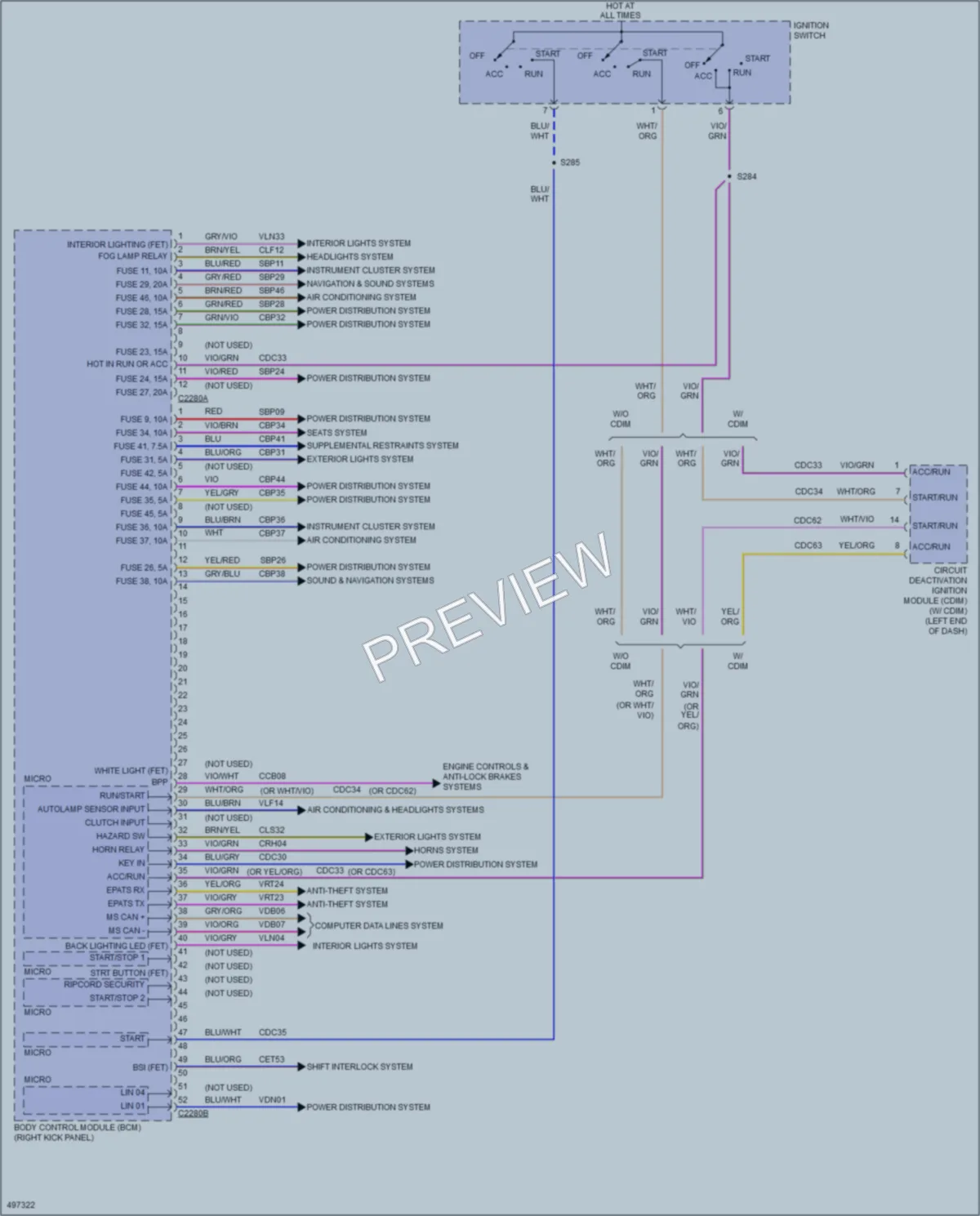 2016 Ford F550ChsCab Body Control Modules wiring diagram preview