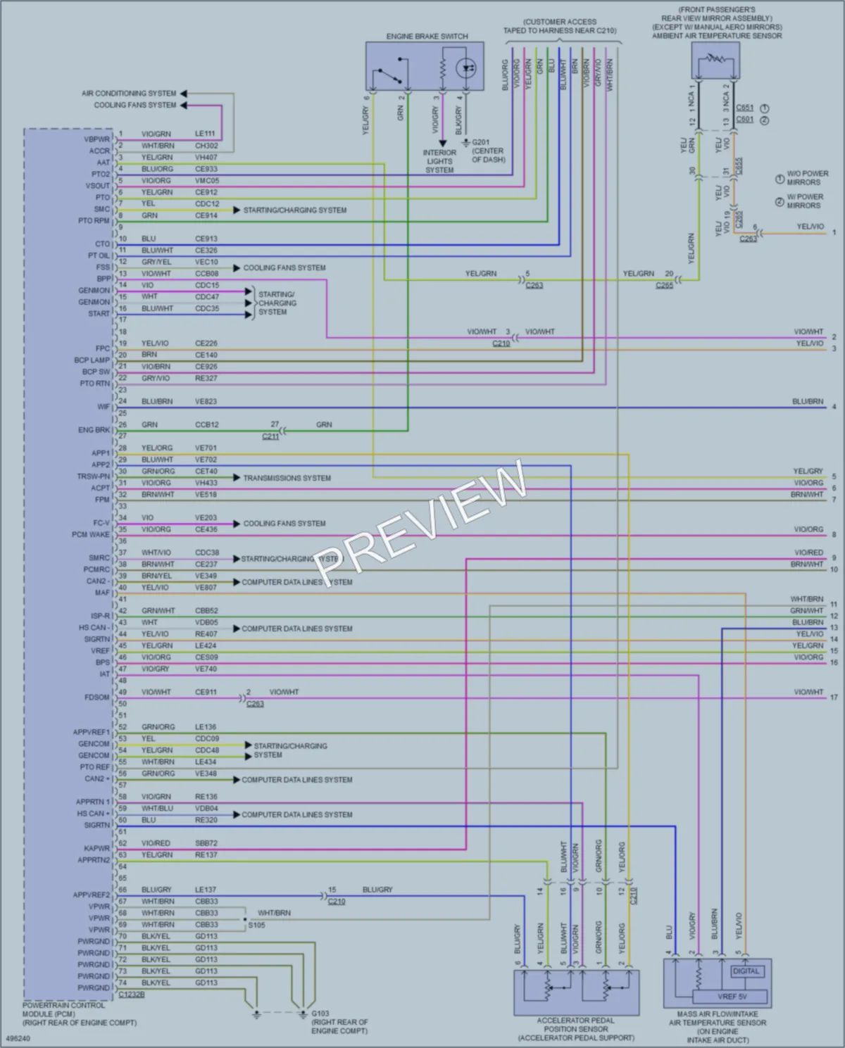 2016 Ford F550ChsCab Engine Performance wiring diagram preview