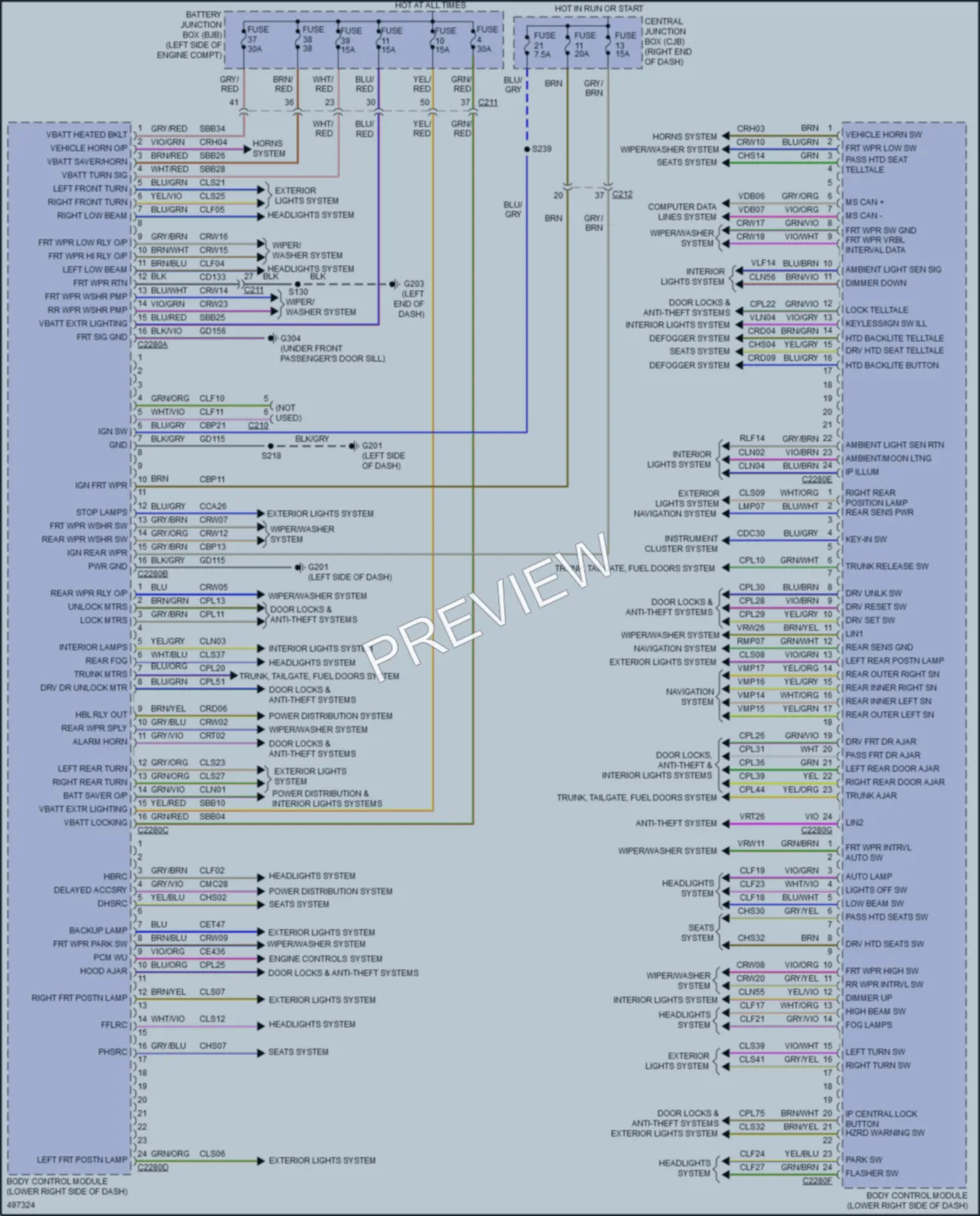 2016 Ford Fiesta Body Control Modules wiring diagram preview