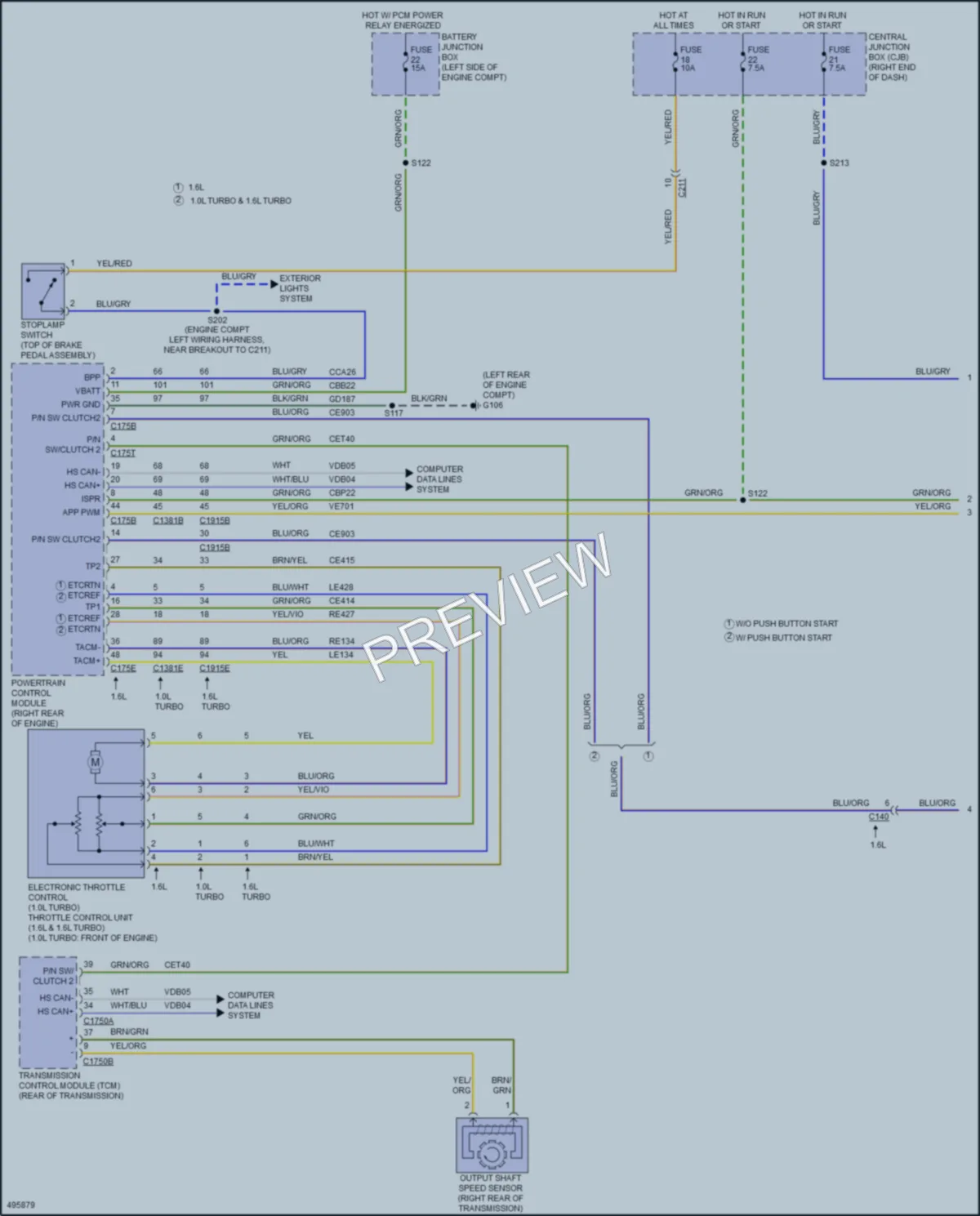 2016 Ford Fiesta Cruise Control wiring diagram preview