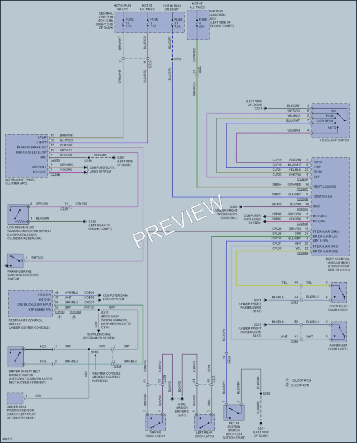 2016 Ford Fiesta Warning Systems wiring diagram preview