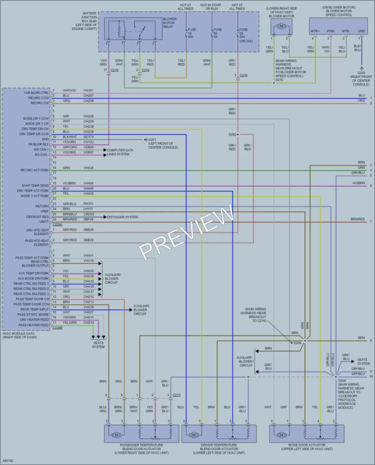 2016 Ford Flex Air Conditioning wiring diagram preview