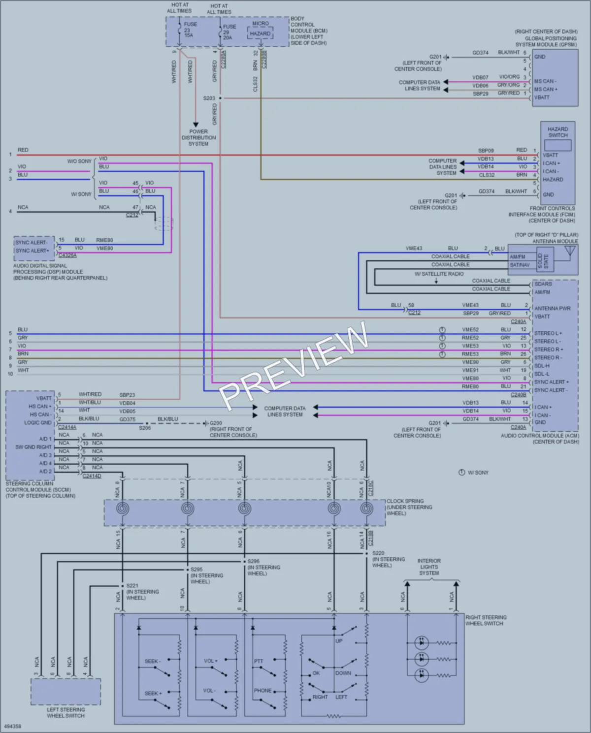 2016 Ford Flex Radio wiring diagram preview