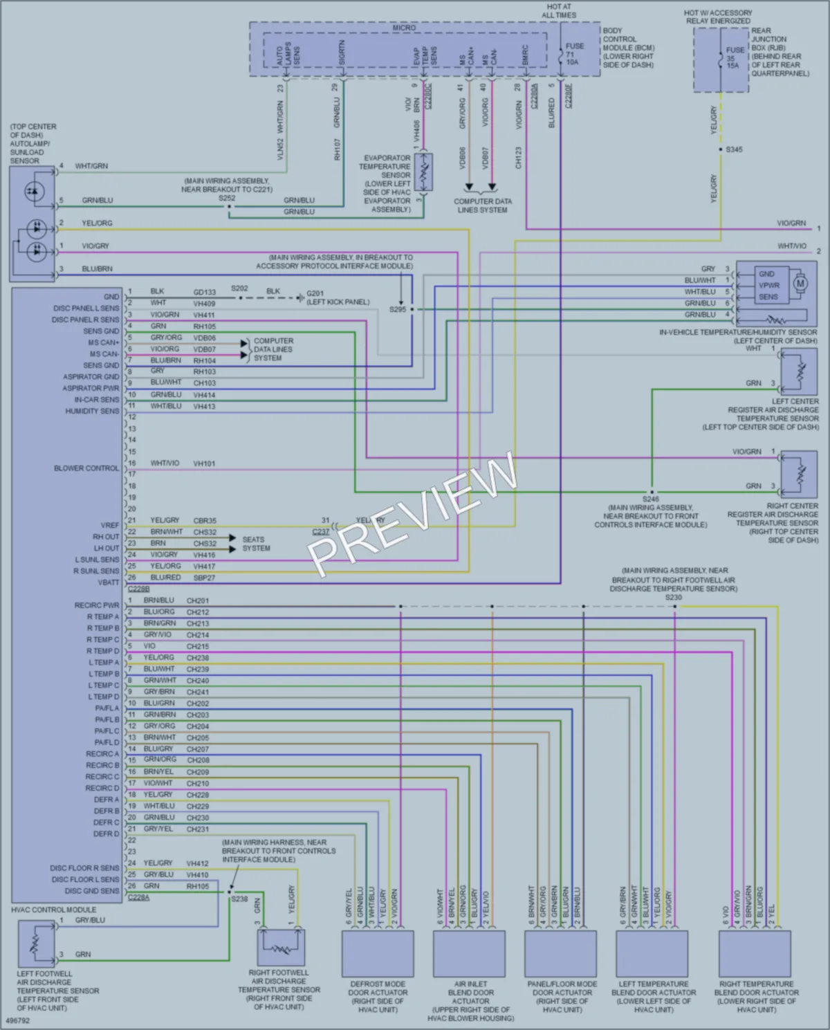 2016 Ford Focus Air Conditioning wiring diagram preview