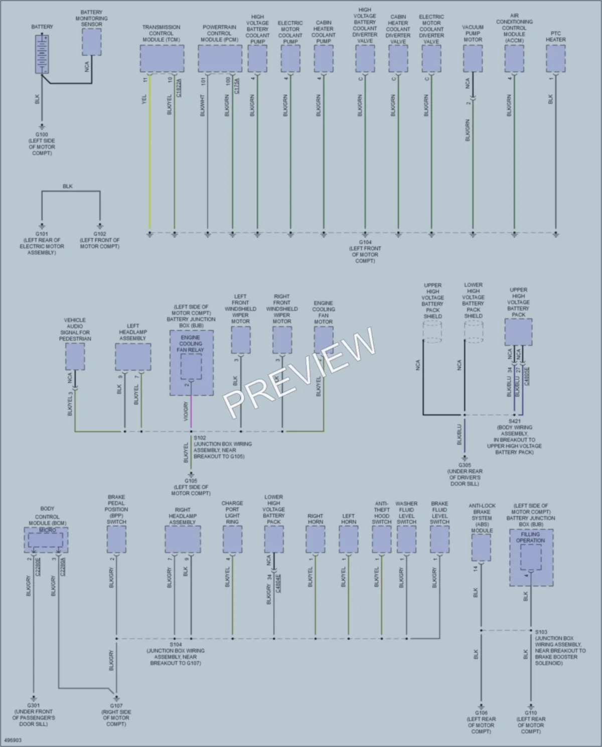 2016 Ford Focus Ground Distribution wiring diagram preview