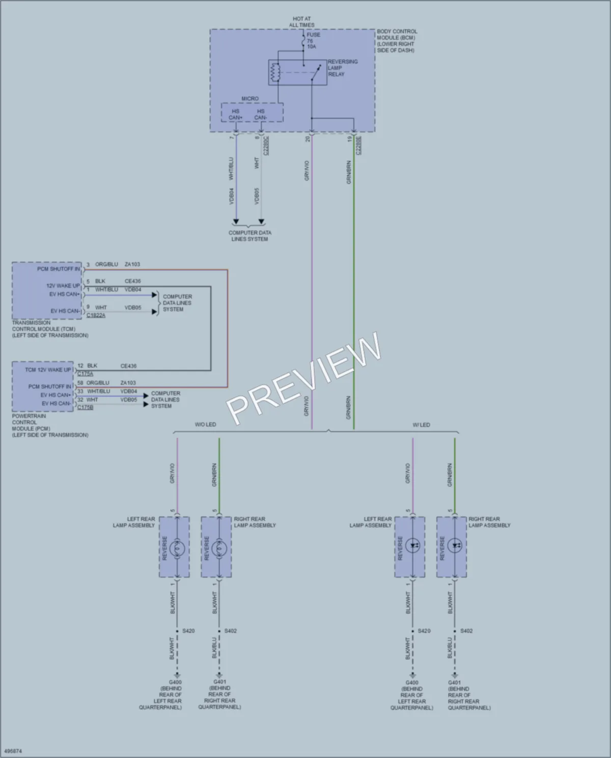 2016 Ford FocusElectric Exterior Lights wiring diagram preview