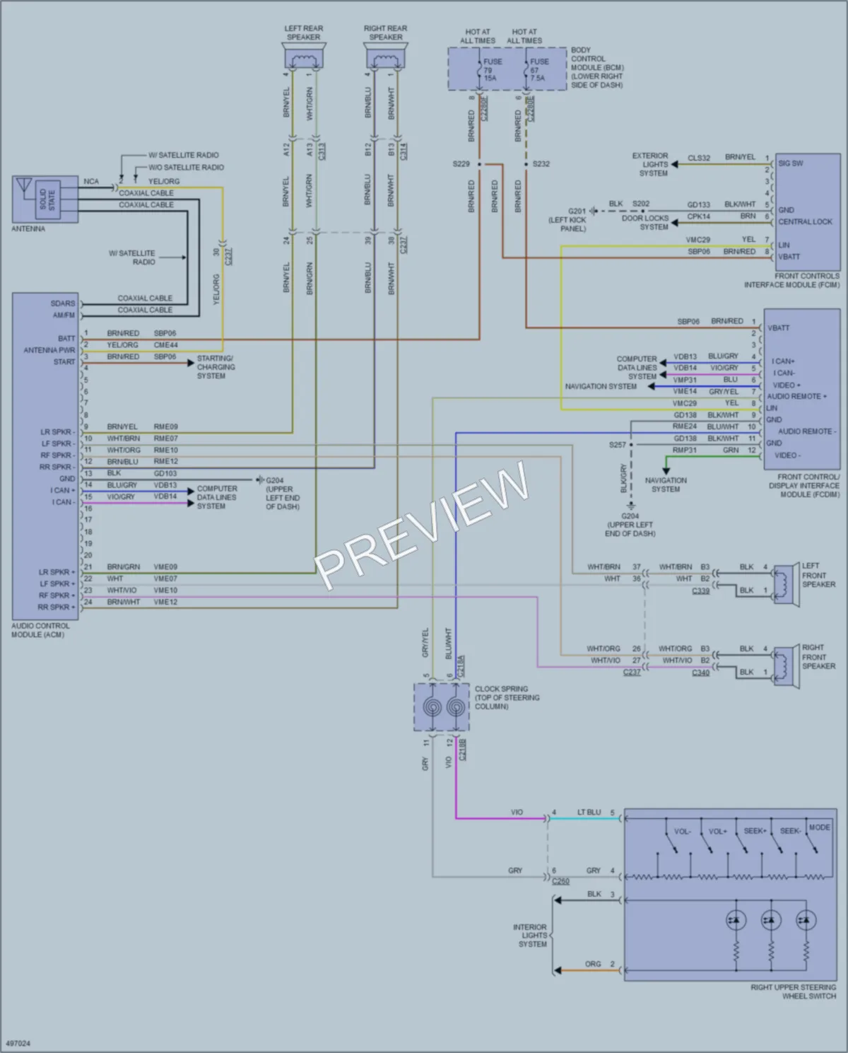 2016 Ford FocusElectric Radio wiring diagram preview