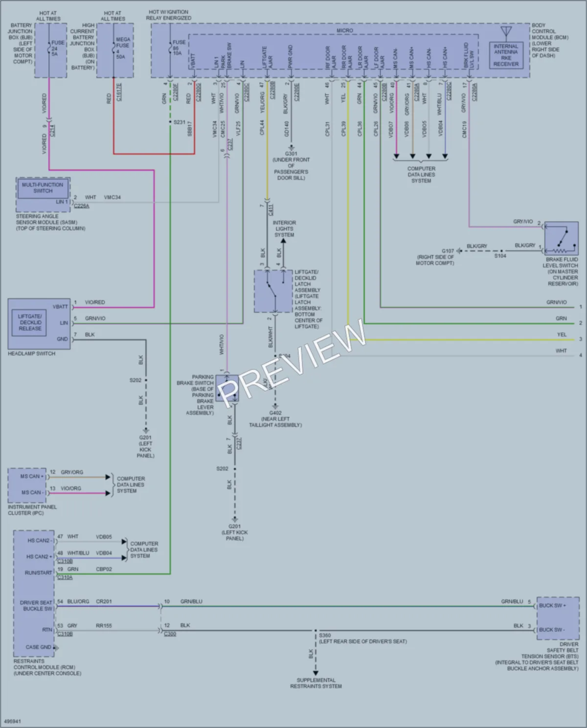 2016 Ford FocusElectric Warning Systems wiring diagram preview