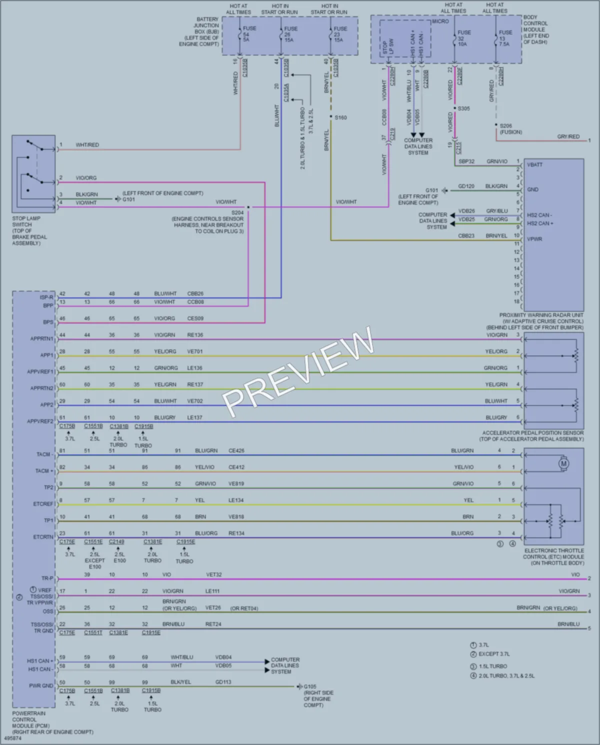 2016 Ford FusionEnergi Cruise Control wiring diagram preview