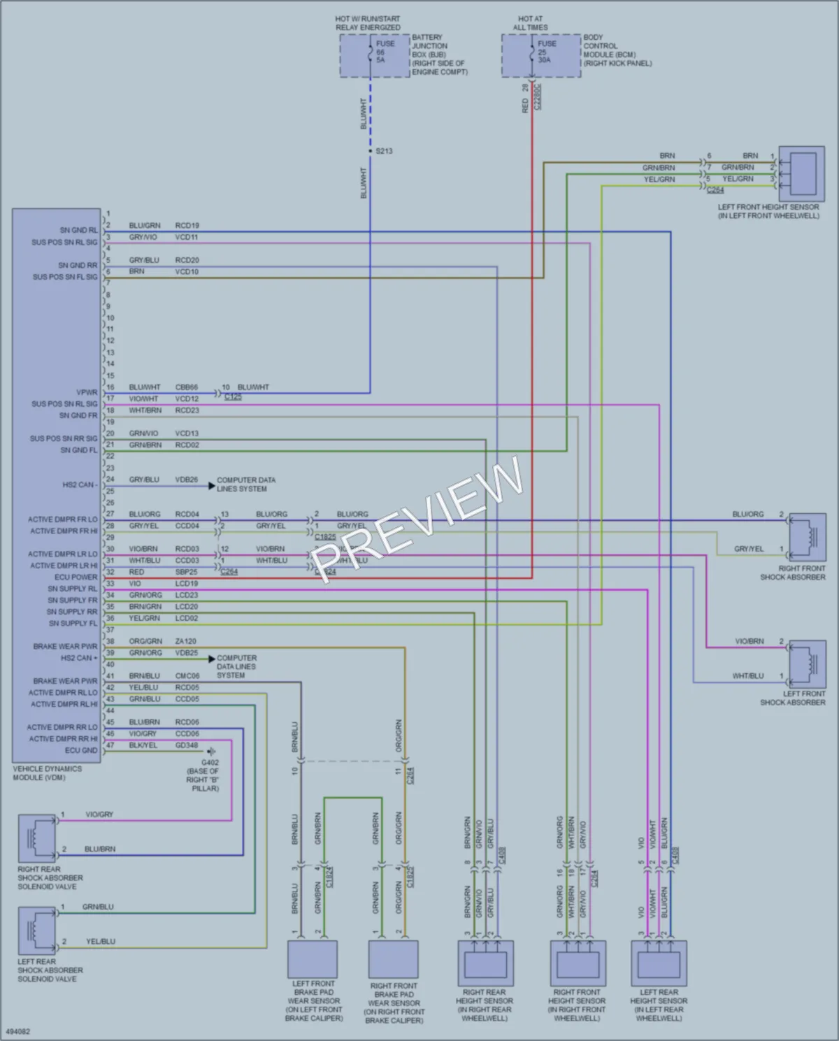 2016 Ford Mustang Electronic Suspension wiring diagram preview