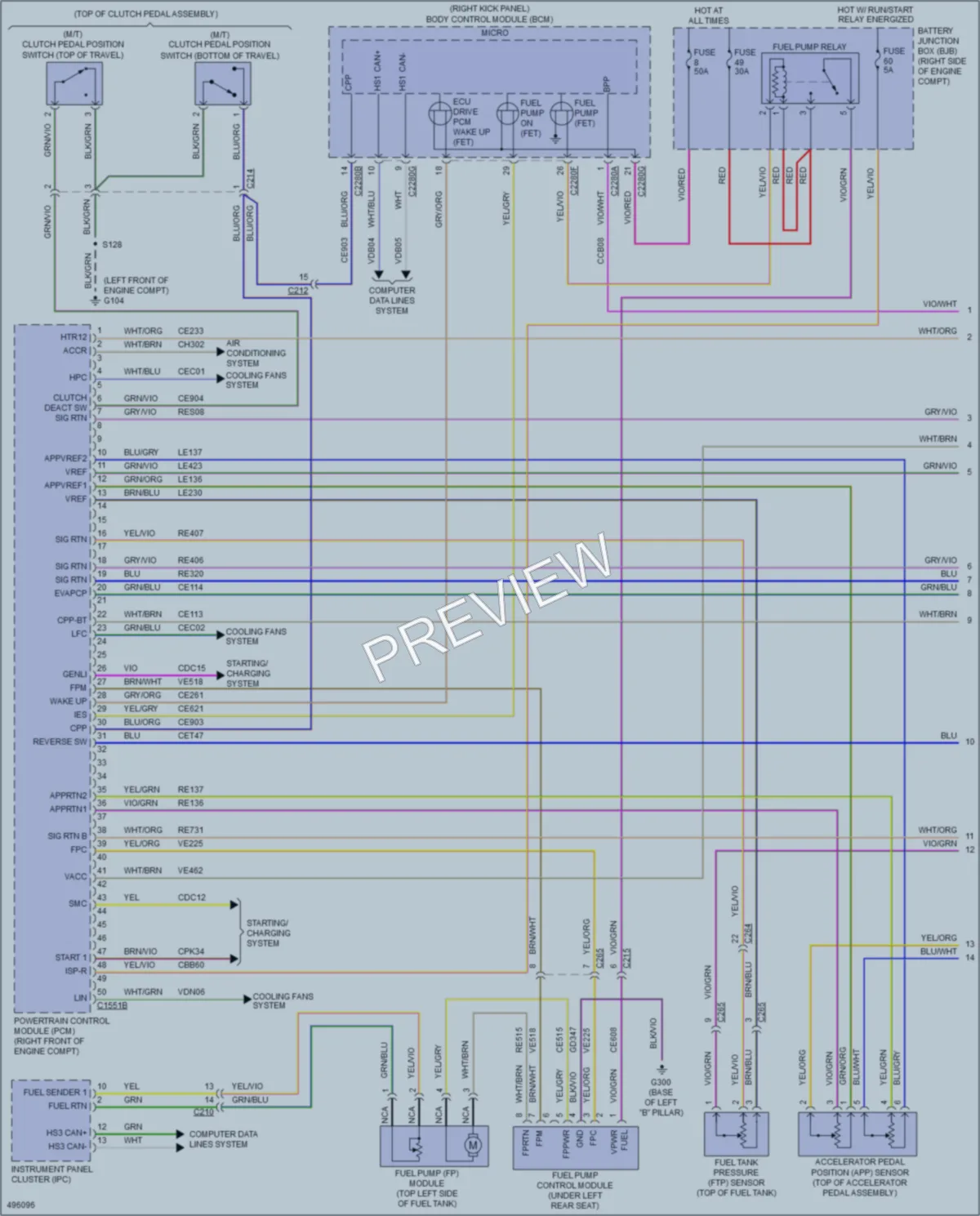 2016 Ford Mustang Engine Performance wiring diagram preview