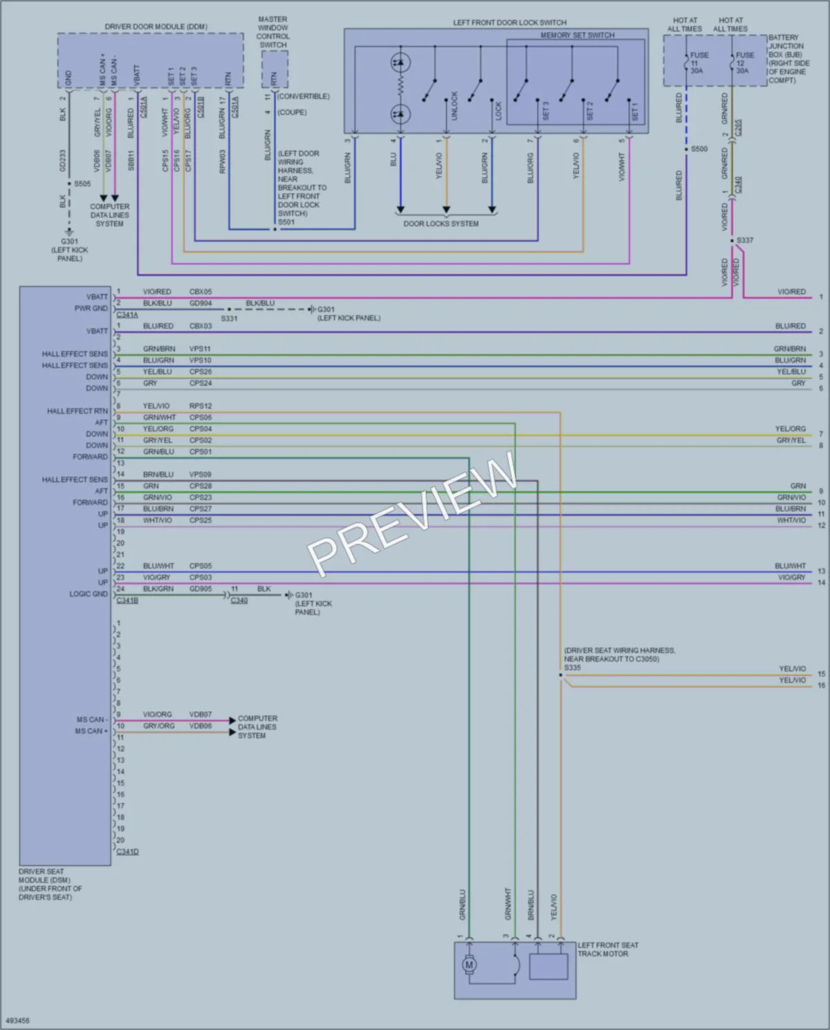 2016 Ford Mustang Memory Systems wiring diagram preview