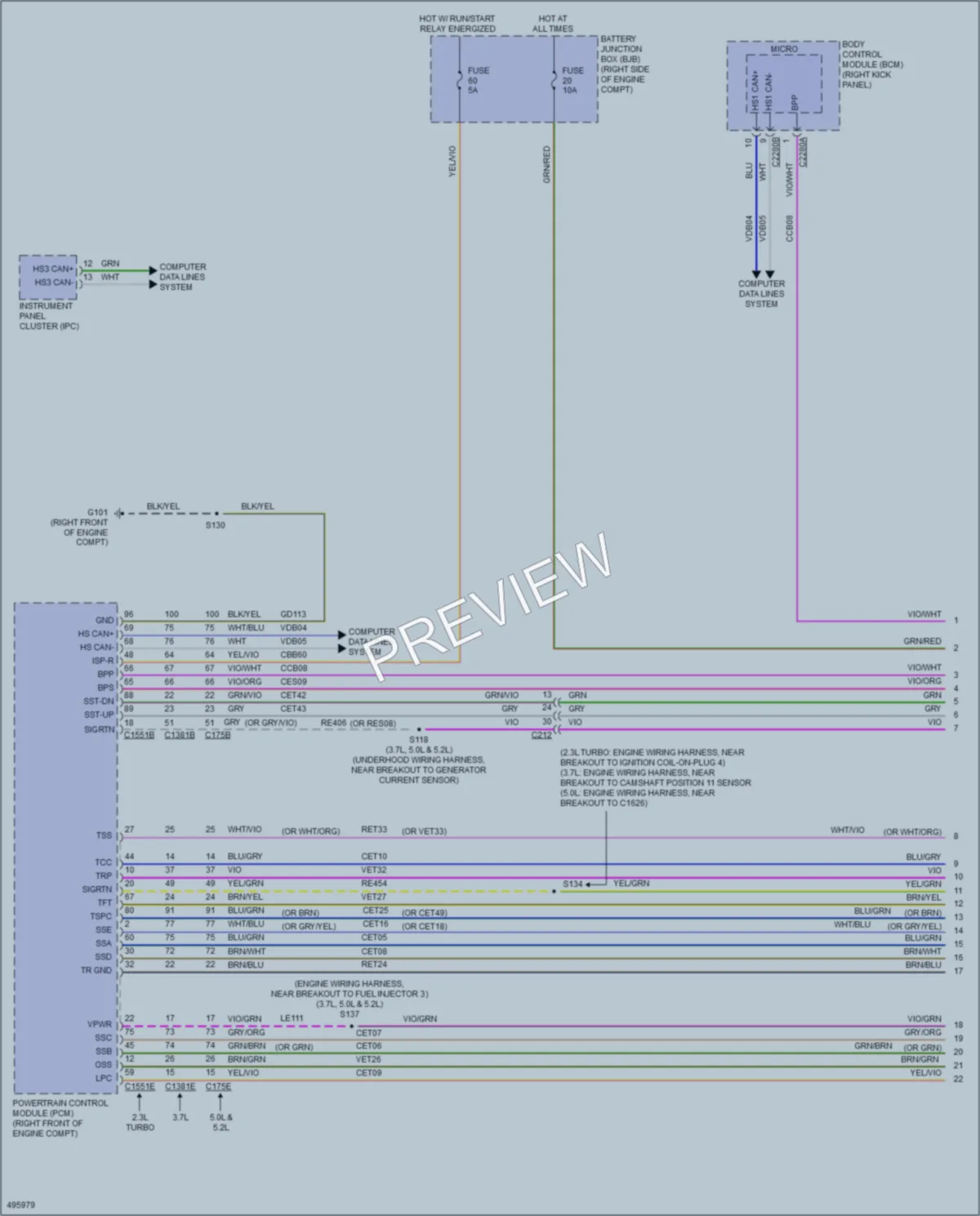 2016 Ford Mustang Transmission wiring diagram preview