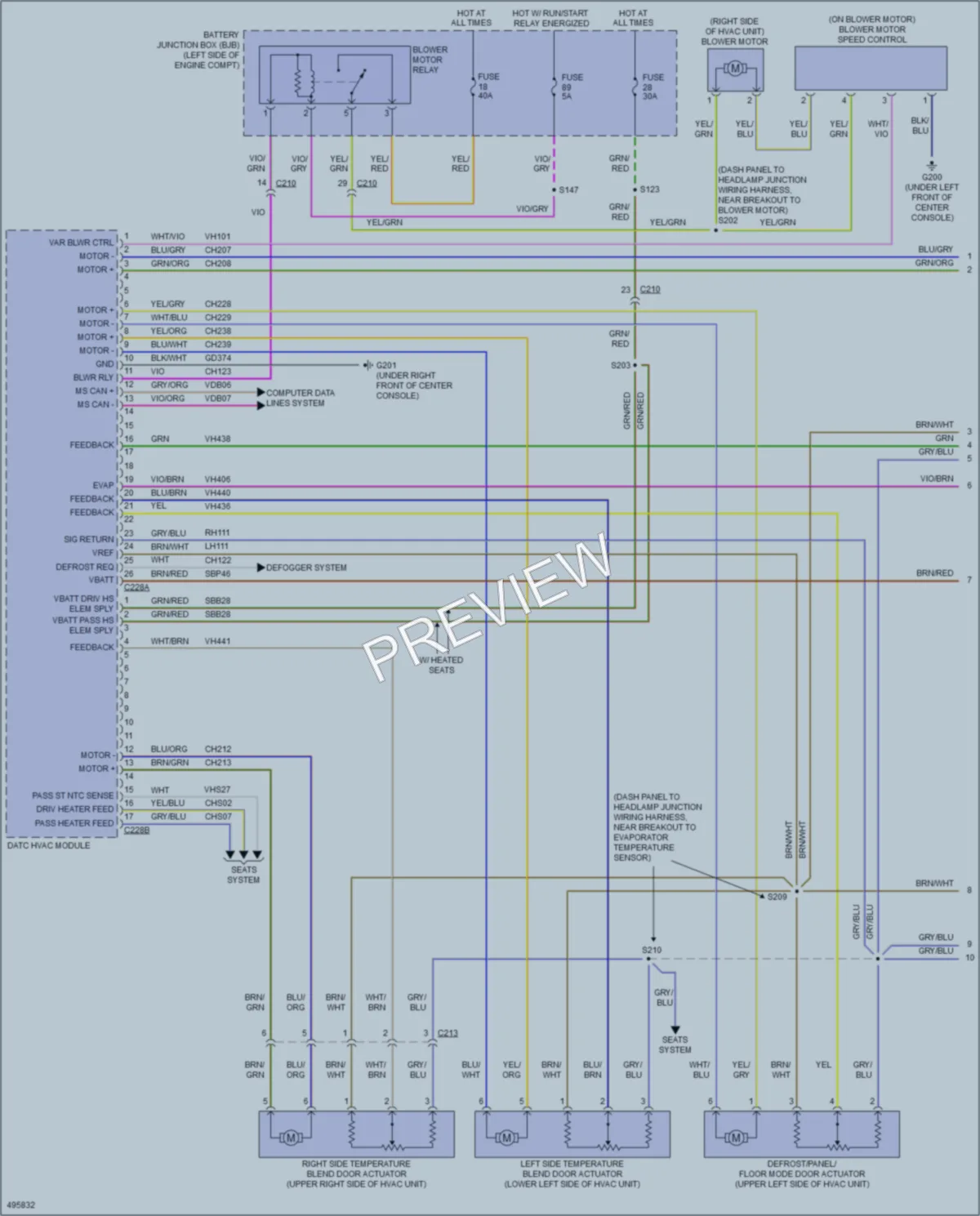 2016 Ford Taurus Air Conditioning wiring diagram preview