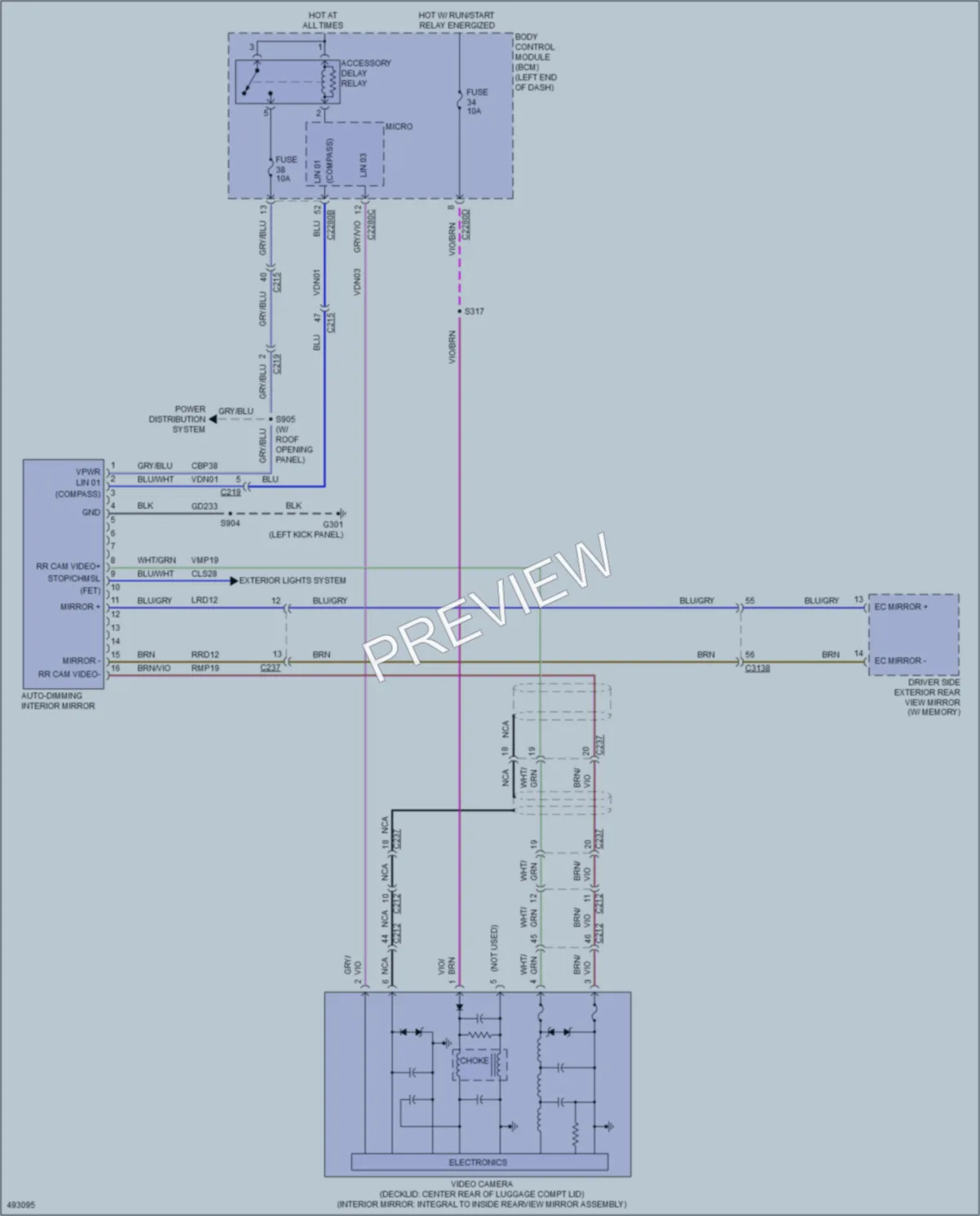 2016 Ford Taurus Power Mirrors wiring diagram preview