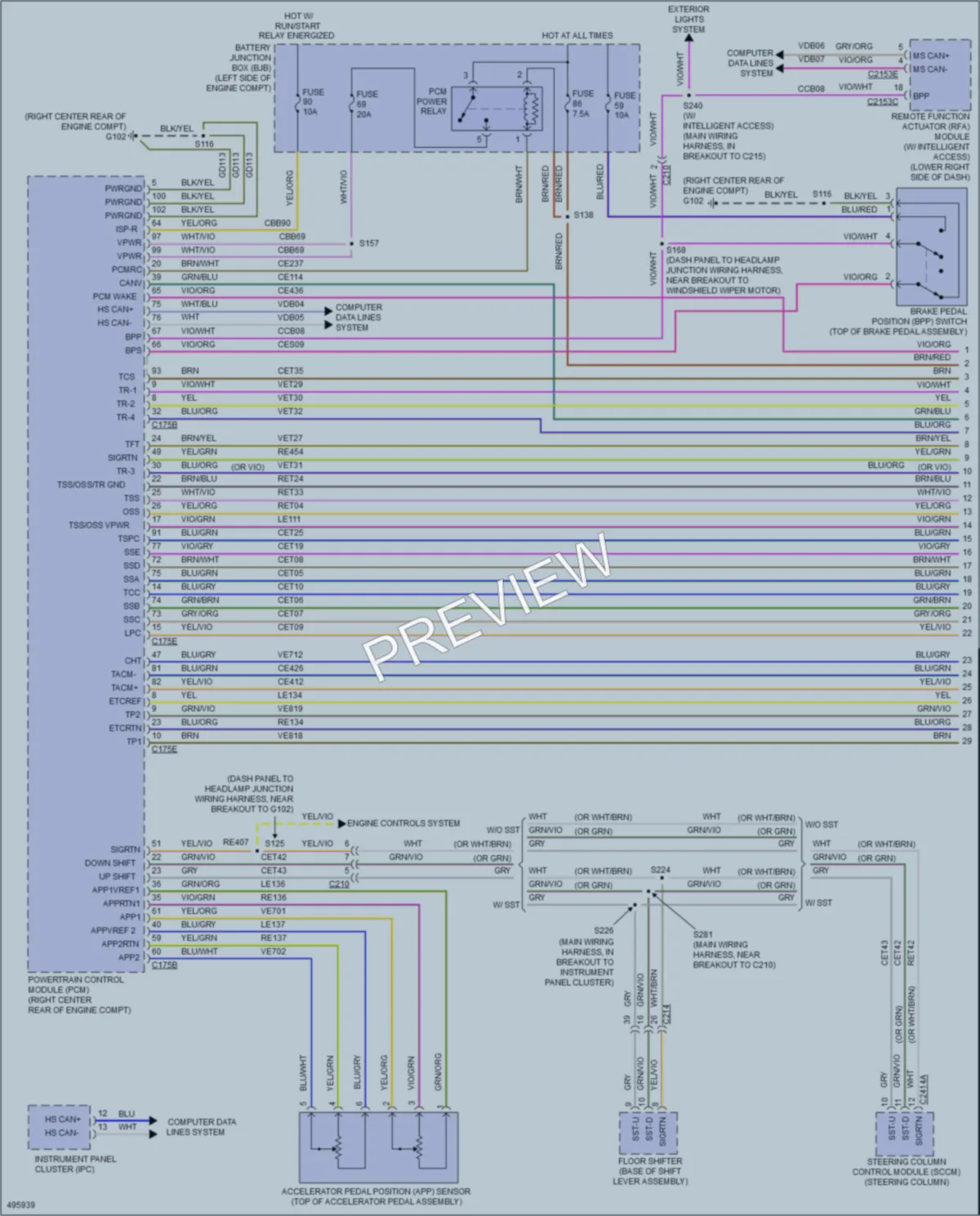 2016 Ford Taurus Transmission wiring diagram preview