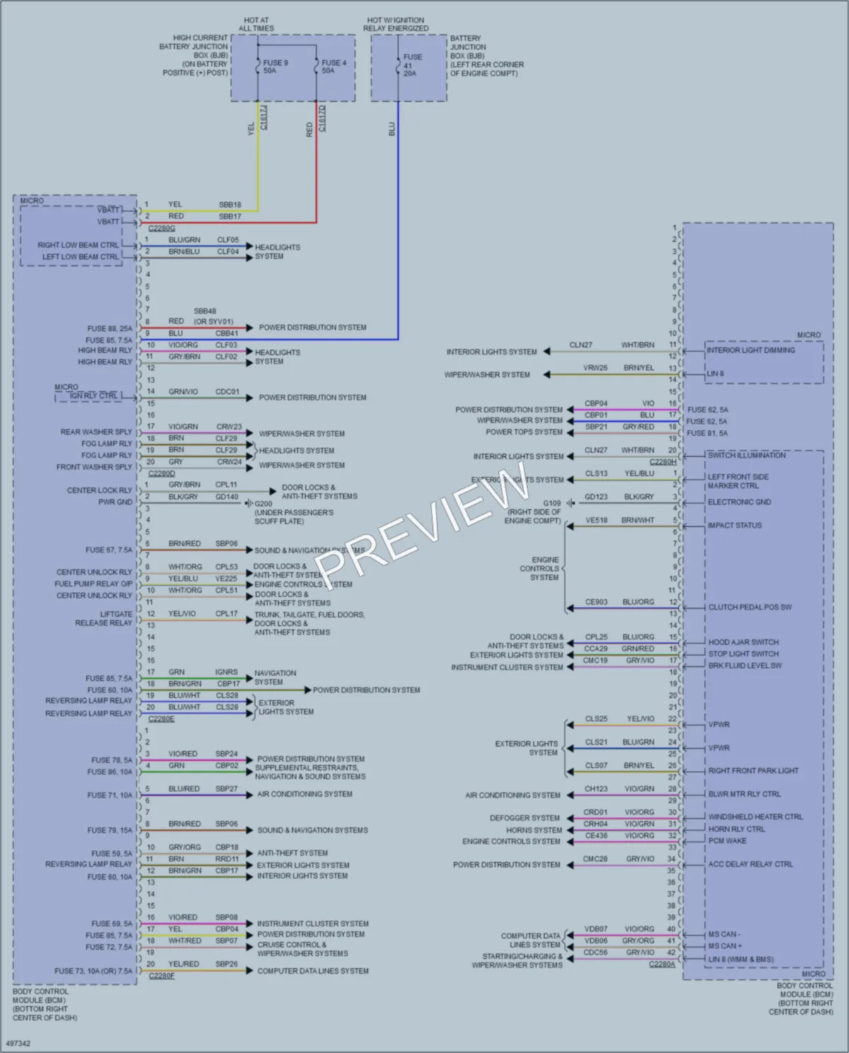 2016 Ford TransitConnect Body Control Modules wiring diagram preview