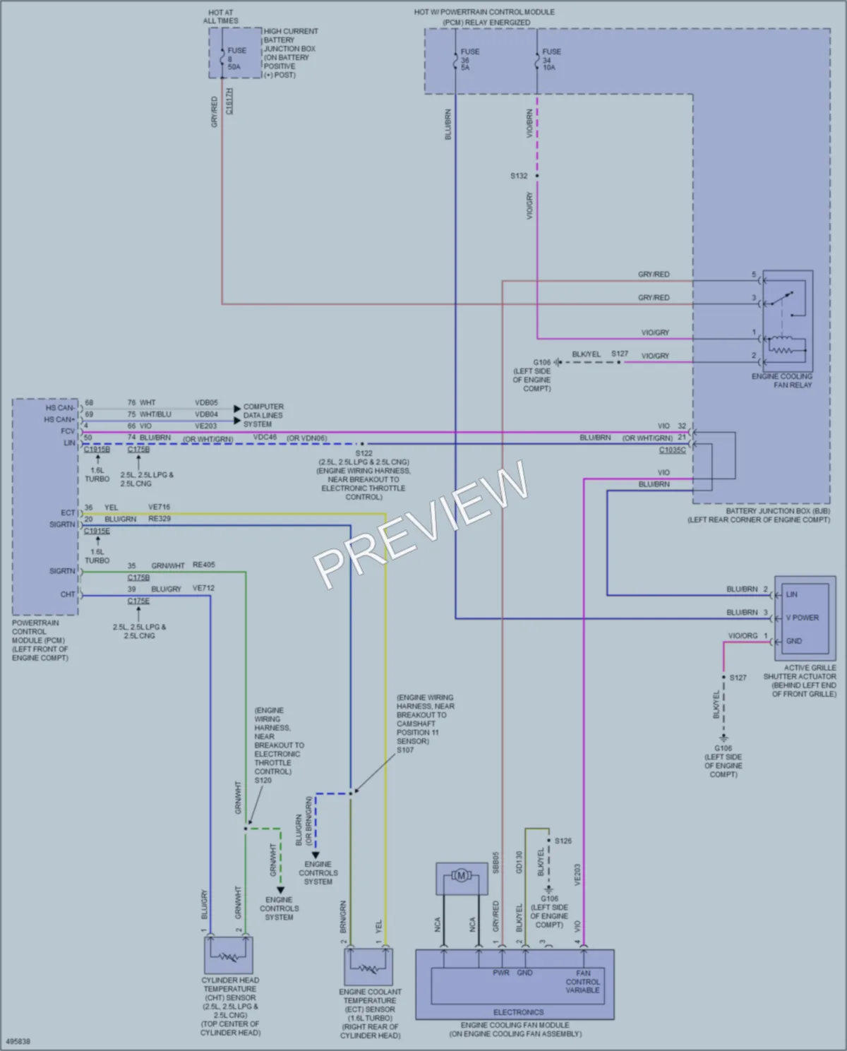 2016 Ford TransitConnect Cooling Fan wiring diagram preview