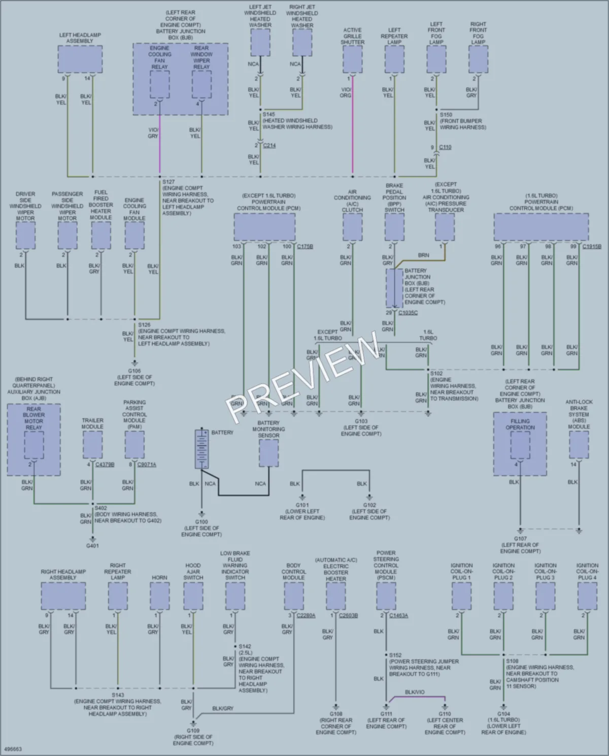 2016 Ford TransitConnect Ground Distribution wiring diagram preview