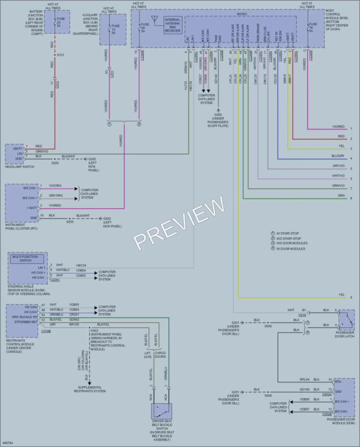 2016 Ford TransitConnect Warning Systems wiring diagram preview