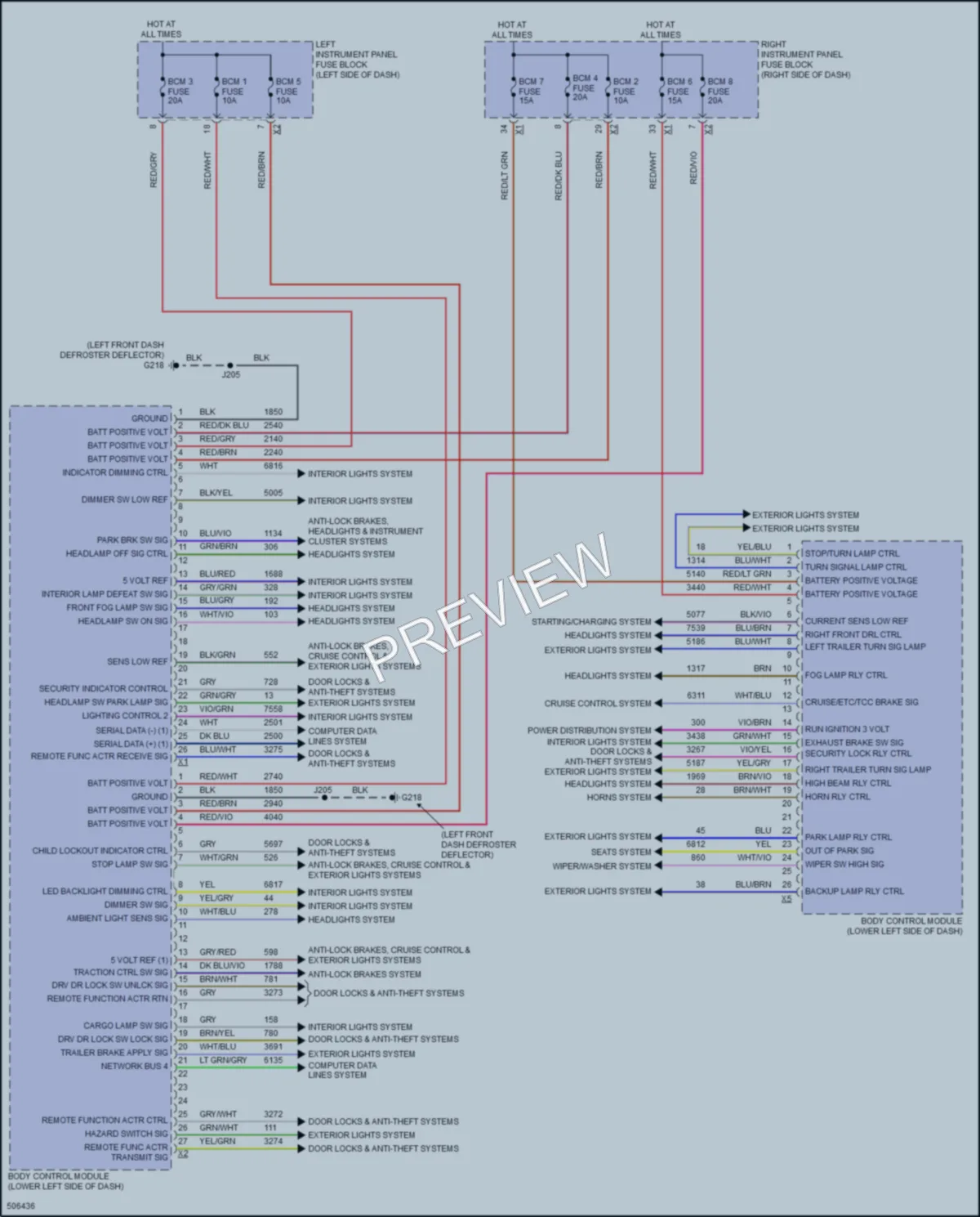 2016 GMC 1500Sierra Body Control Modules wiring diagram preview